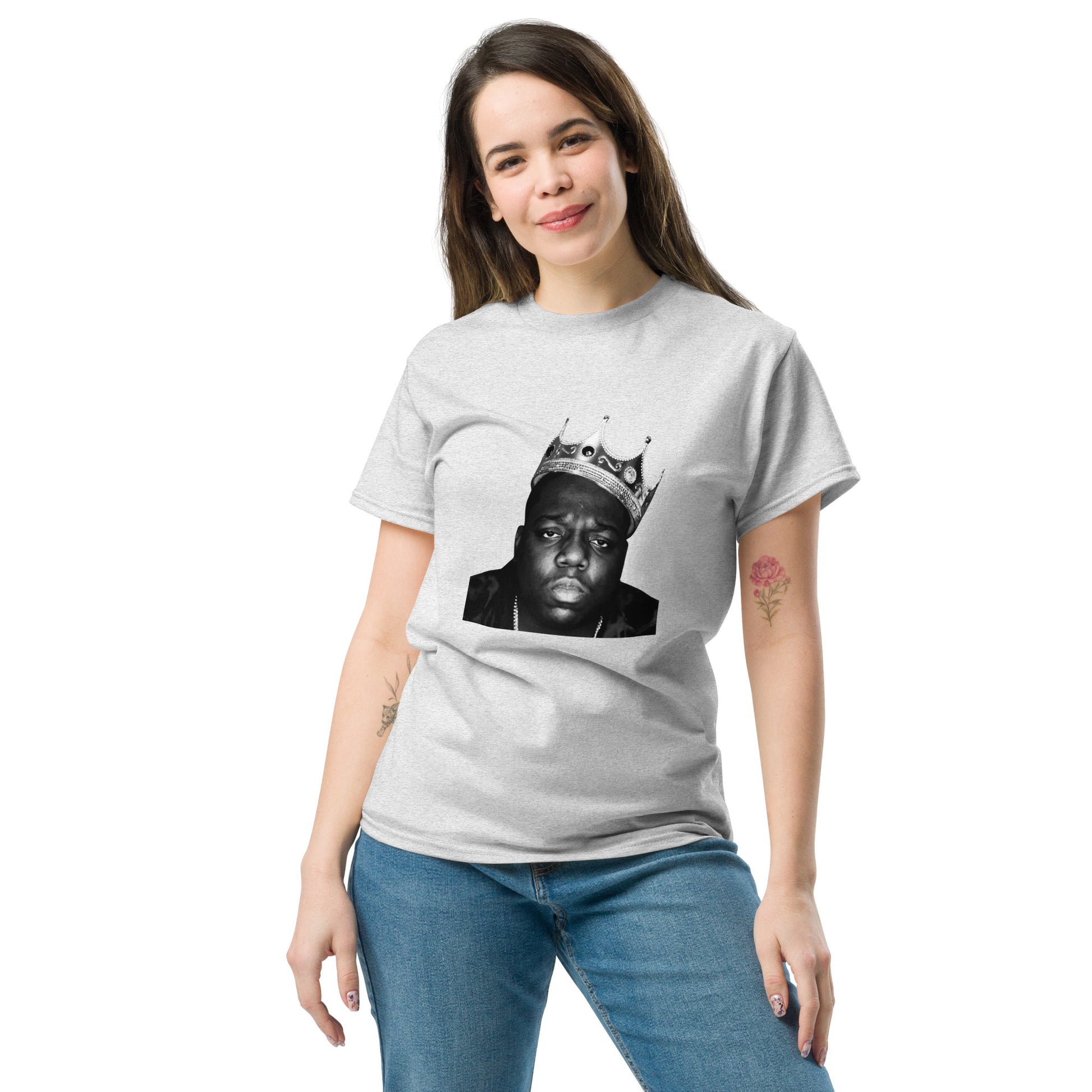 Biggie Smalls Notorious B.I.G. BW Crown Face Hip Hop Rapper Music Unisex T-Shirt