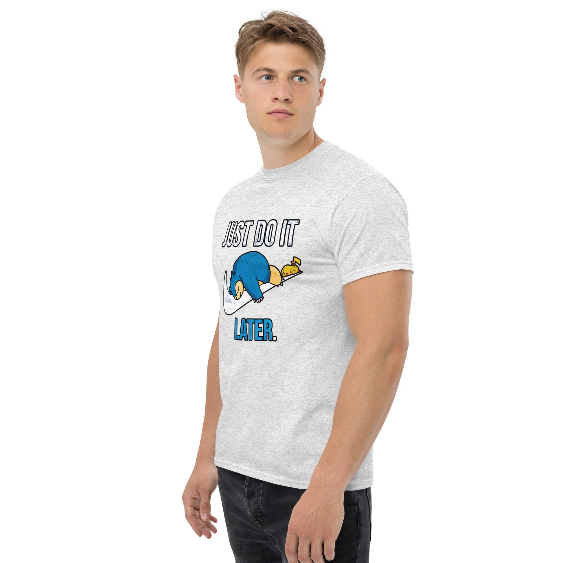 Just Do It Later T-Shirt Pika And Snorlax Sleeping Tee Funny Just Do IT Later Joke Unisex