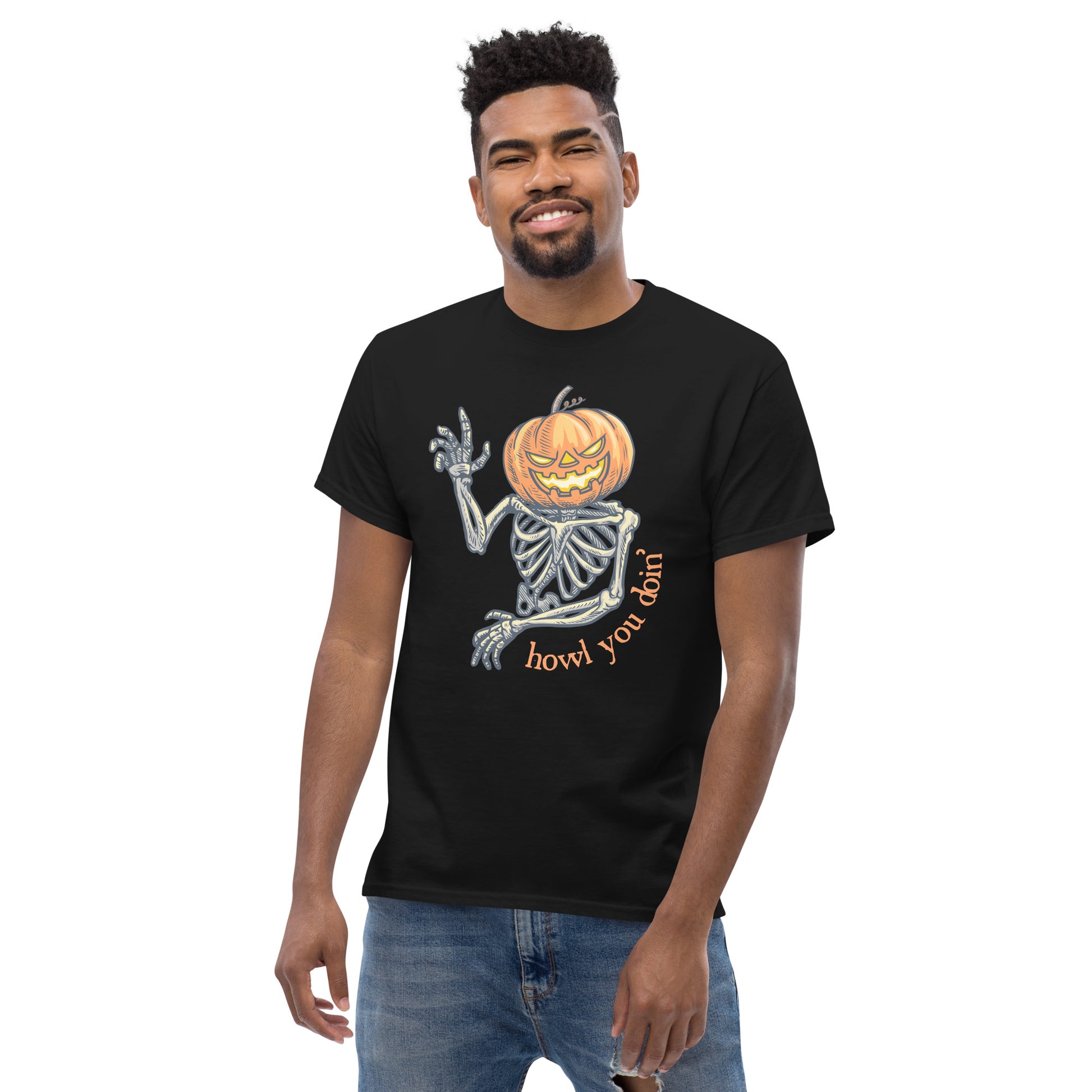 Howl You Doin' Shirt - Funny Halloween Skeleton Tee