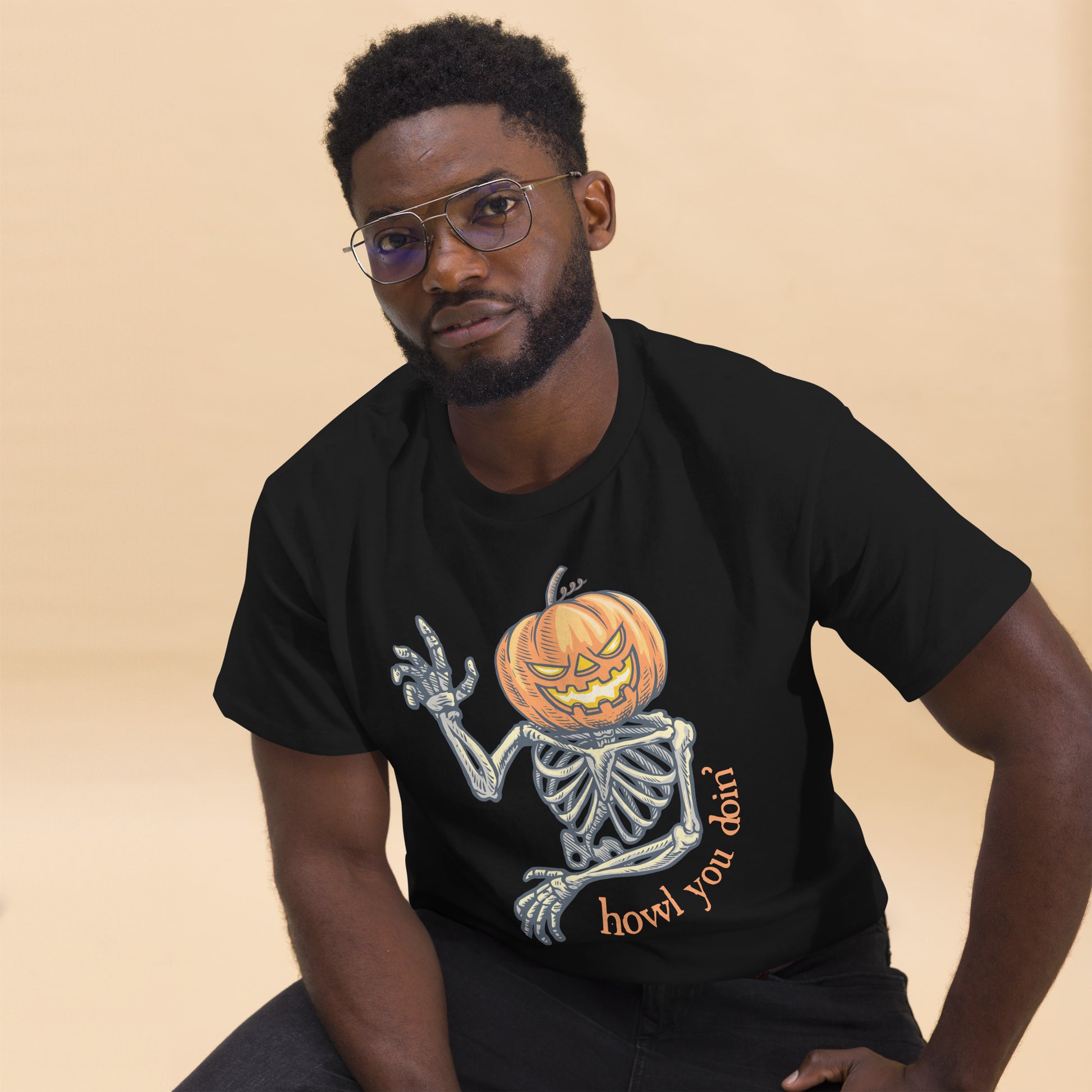Howl You Doin' Shirt - Funny Halloween Skeleton Tee