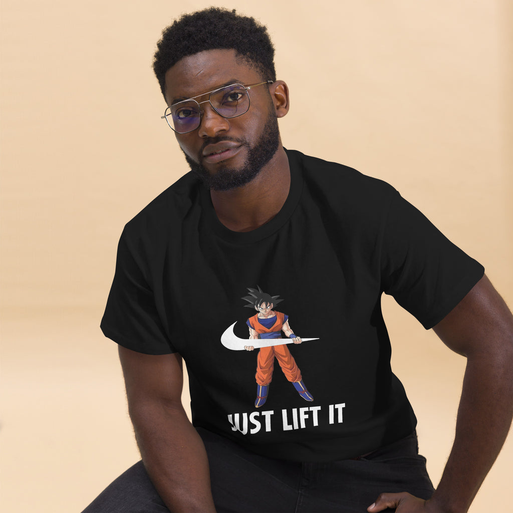 Just Lift It Dragon Super Anime Ball Goku Workout Motivation T-Shirt