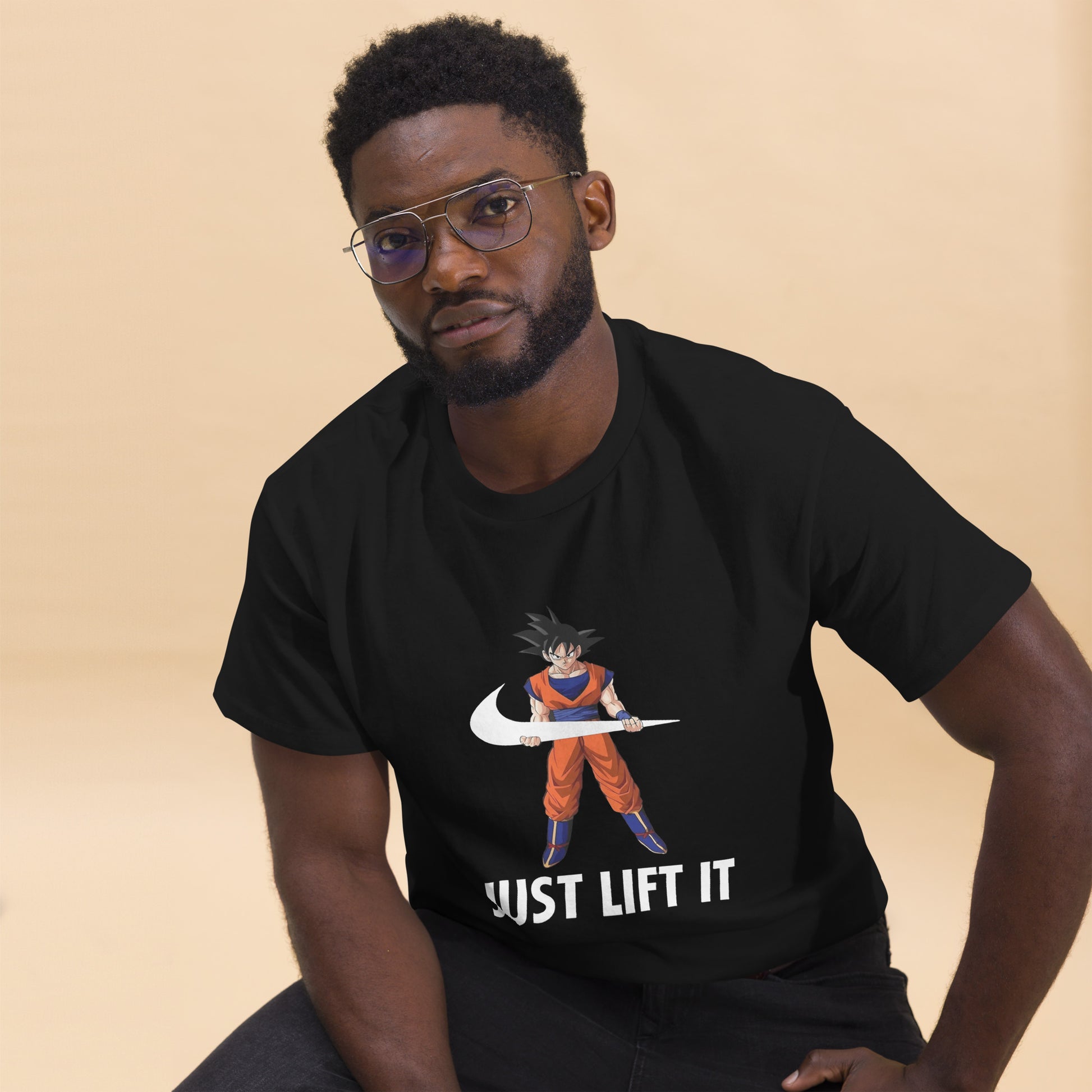 Just Lift It Dragon Super Anime Ball Goku Workout Motivation T-Shirt