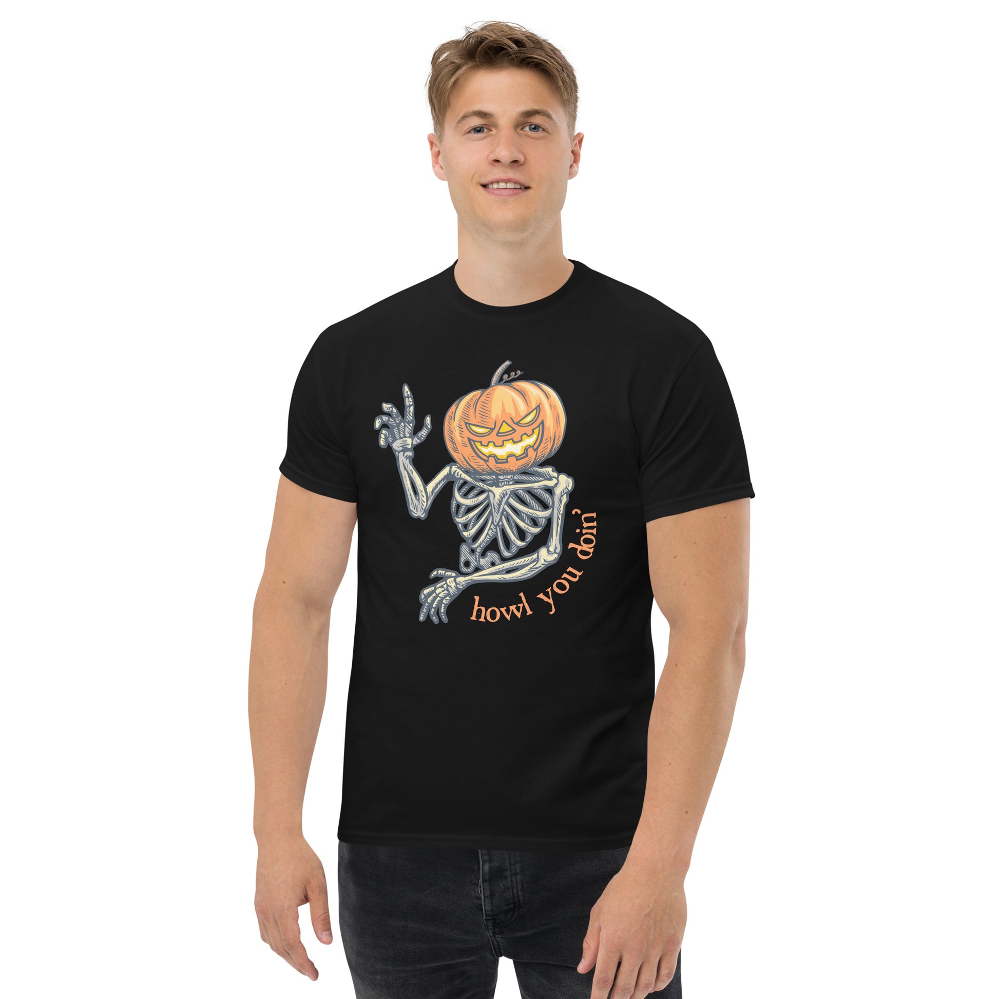 Howl You Doin' Shirt - Funny Halloween Skeleton Tee