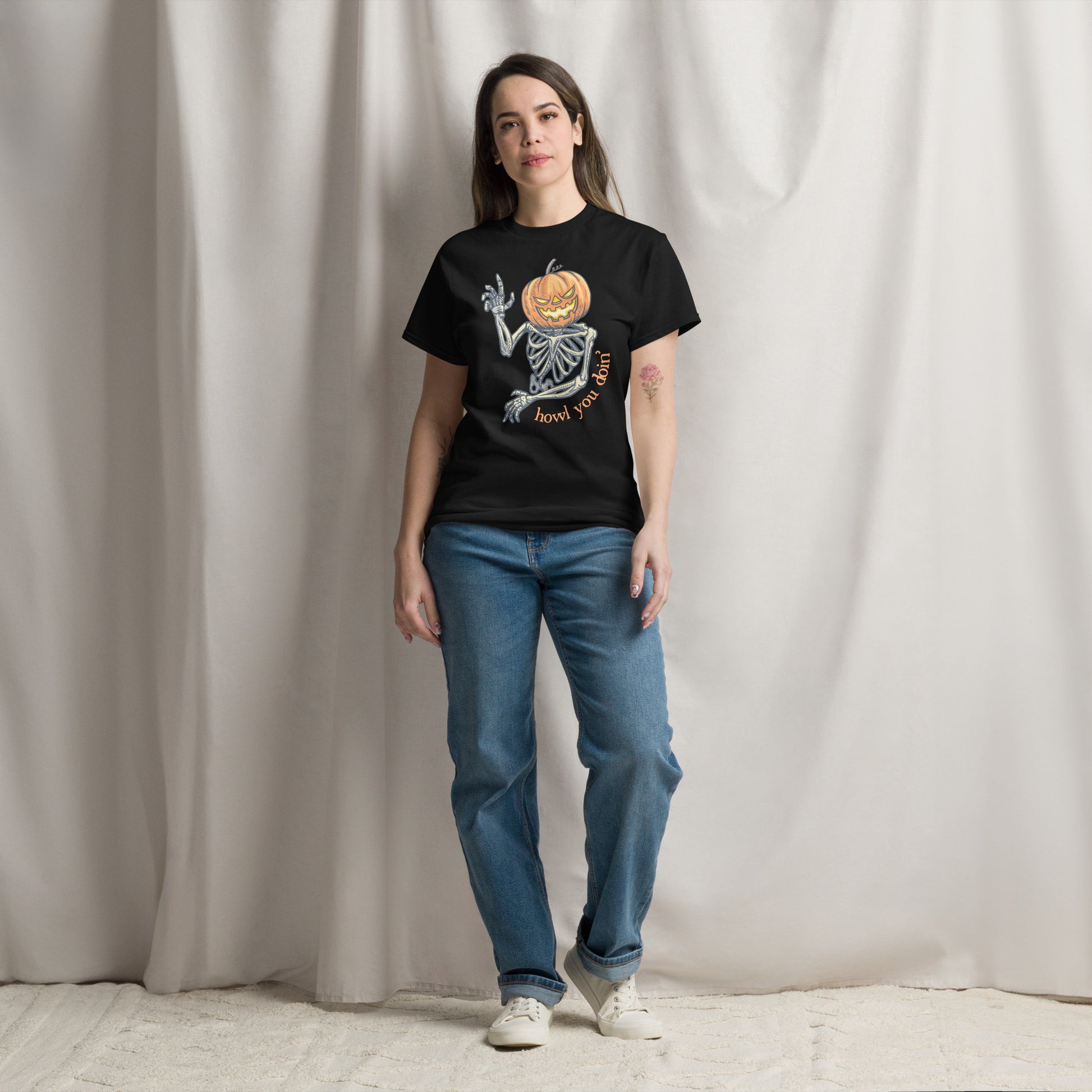 Howl You Doin' Shirt - Funny Halloween Skeleton Tee
