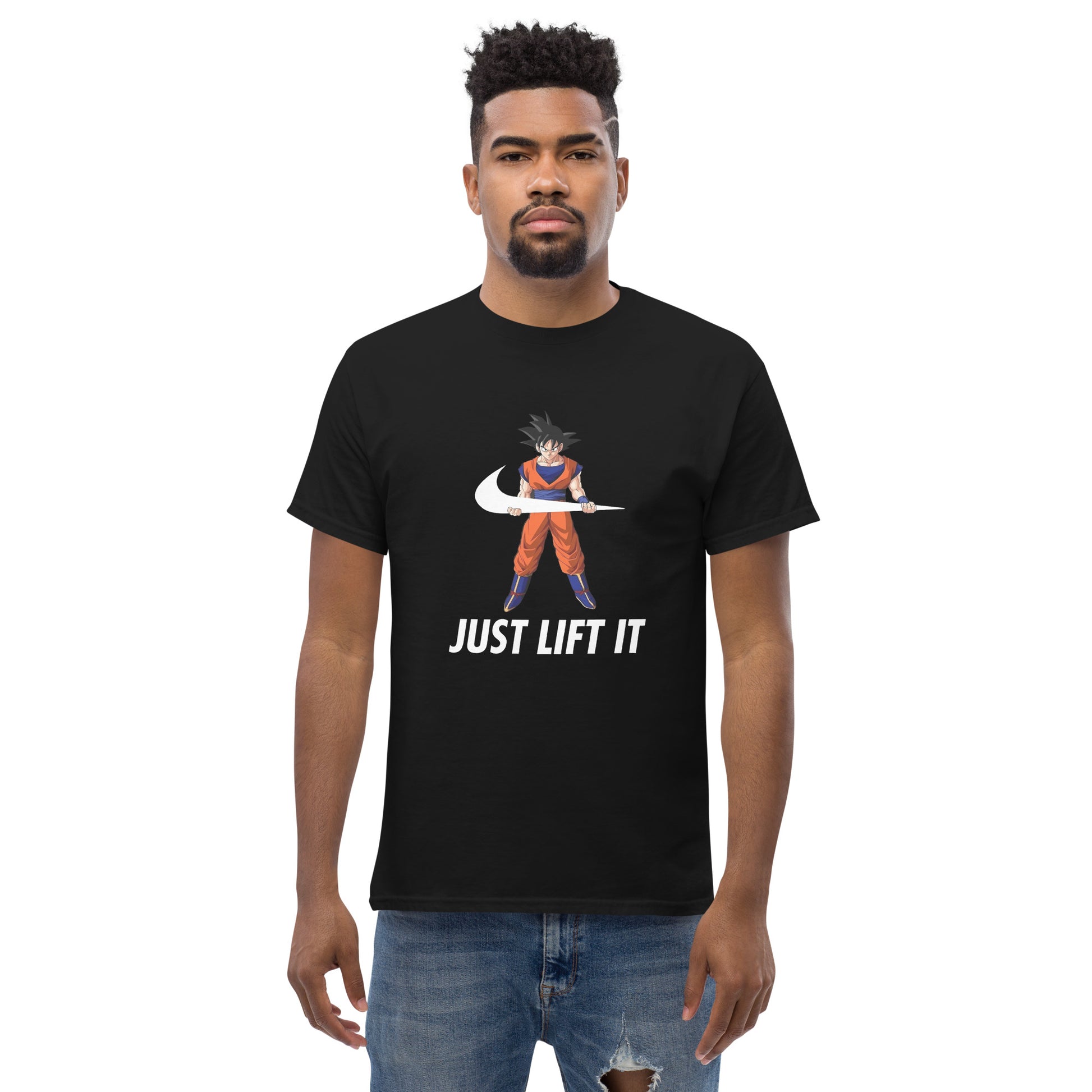 Just Lift It Dragon Super Anime Ball Goku Workout Motivation T-Shirt