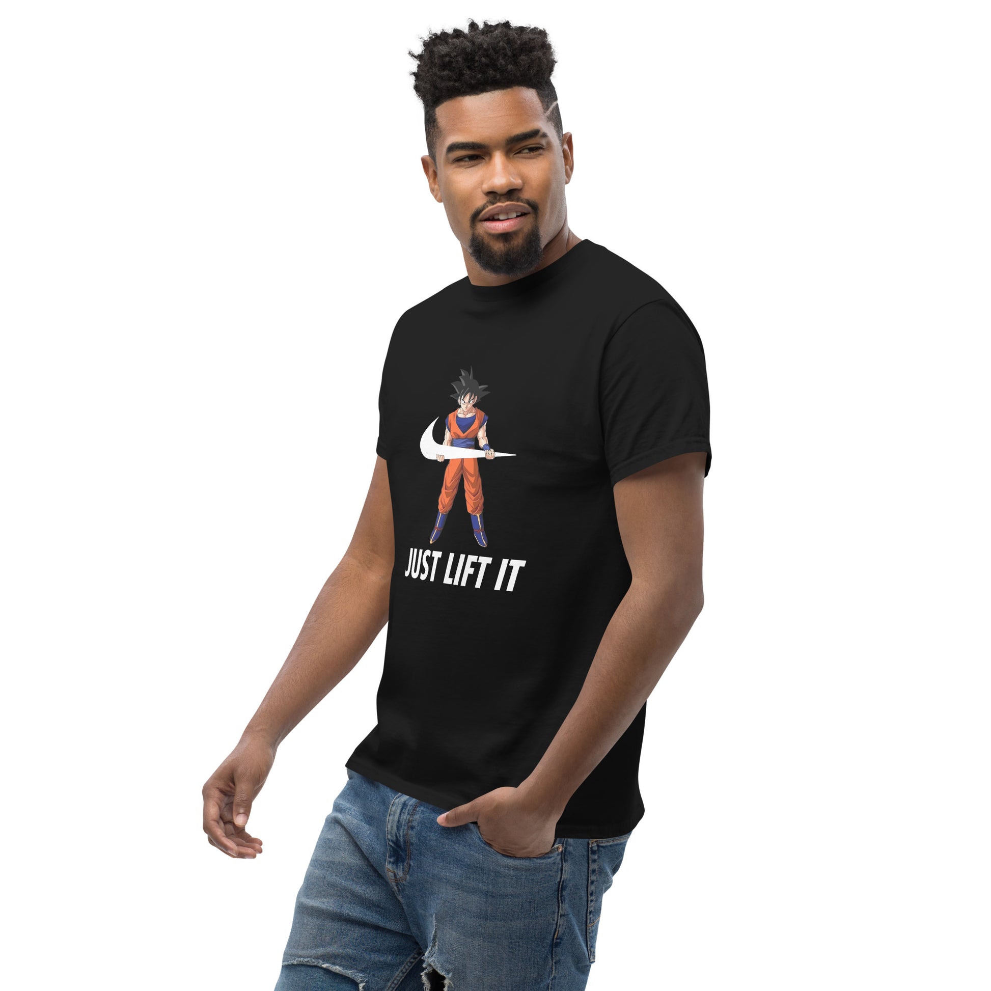 Just Lift It Dragon Super Anime Ball Goku Workout Motivation T-Shirt