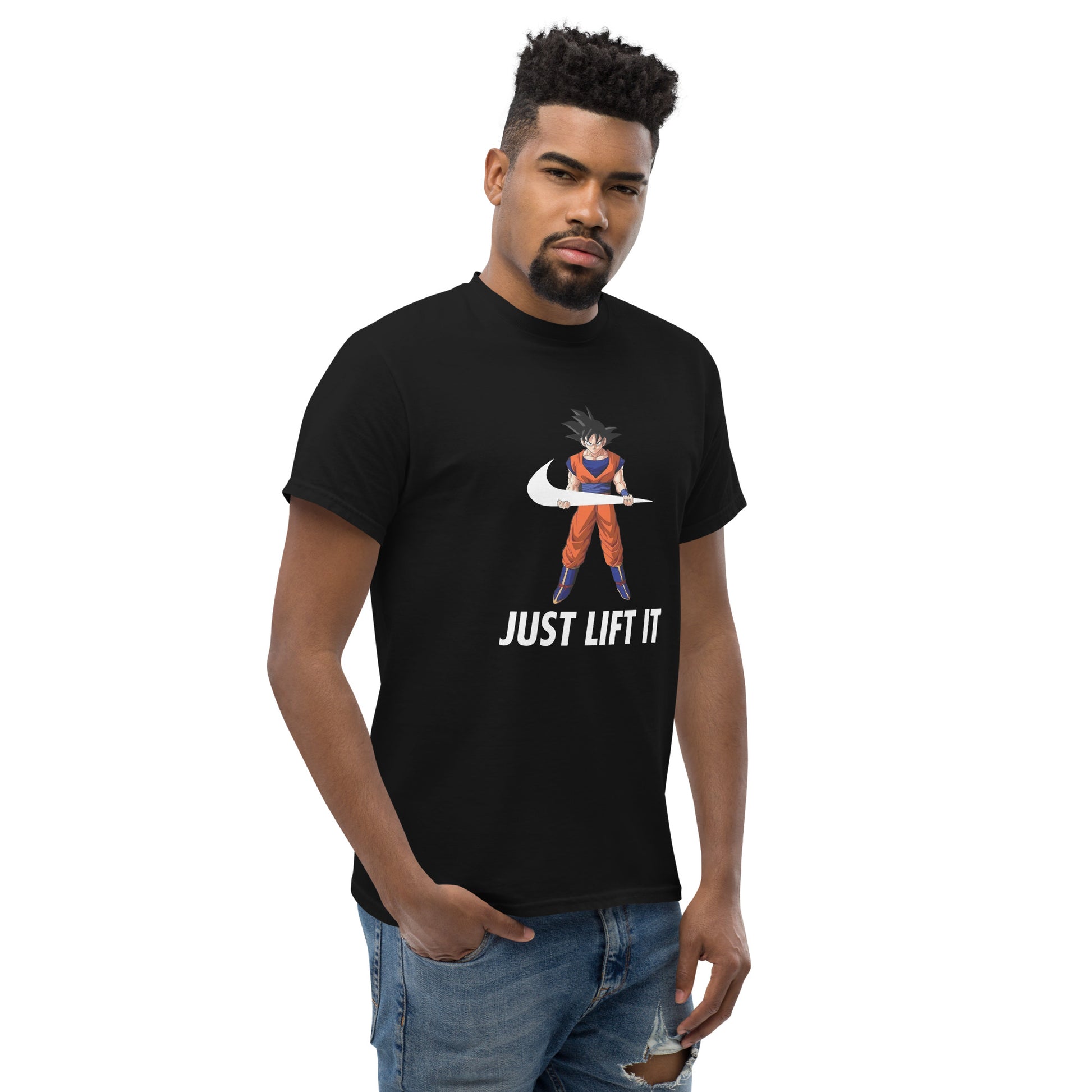 Just Lift It Dragon Super Anime Ball Goku Workout Motivation T-Shirt