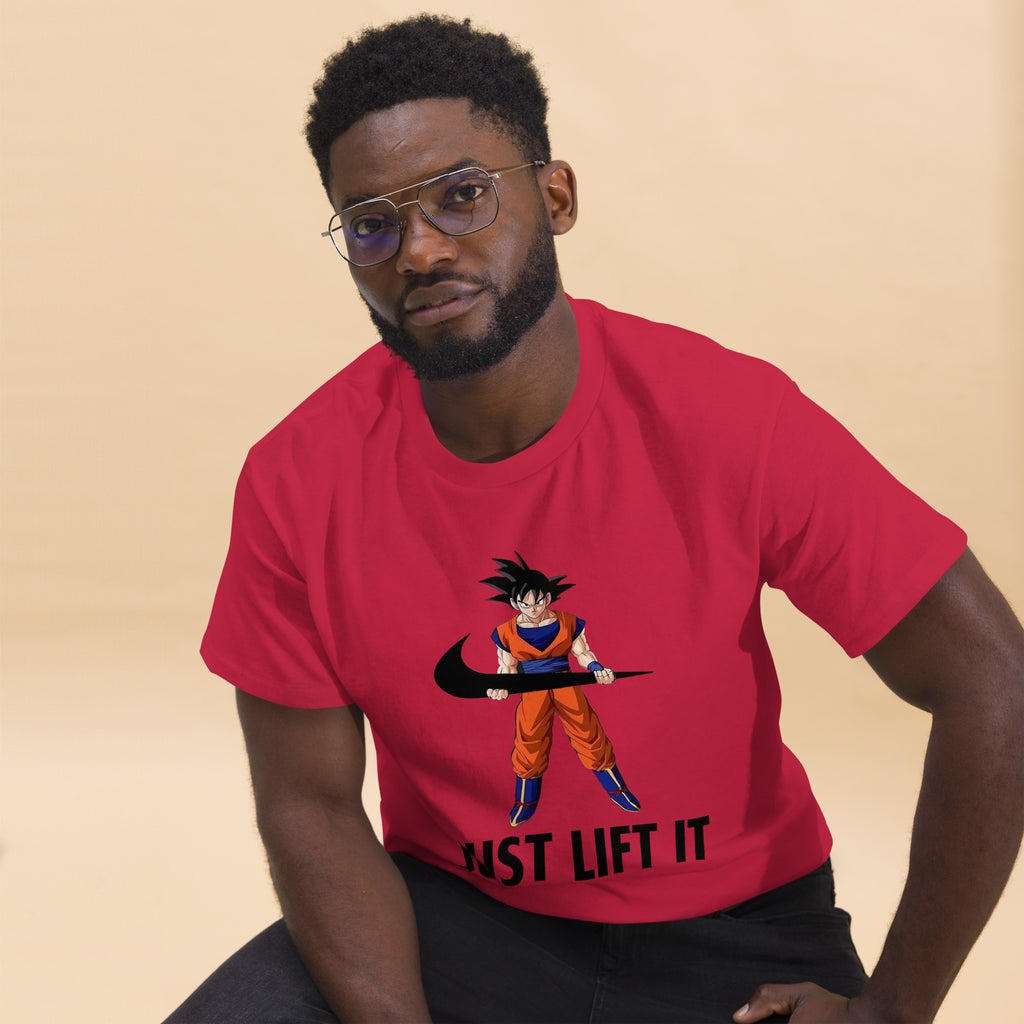 Just Lift It Dragon Super Anime Ball Goku Workout Motivation T-Shirt