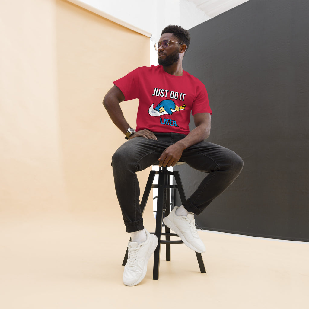 Just Do It Later T-Shirt Pika And Snorlax Sleeping Tee Funny Just Do IT Later Joke Unisex