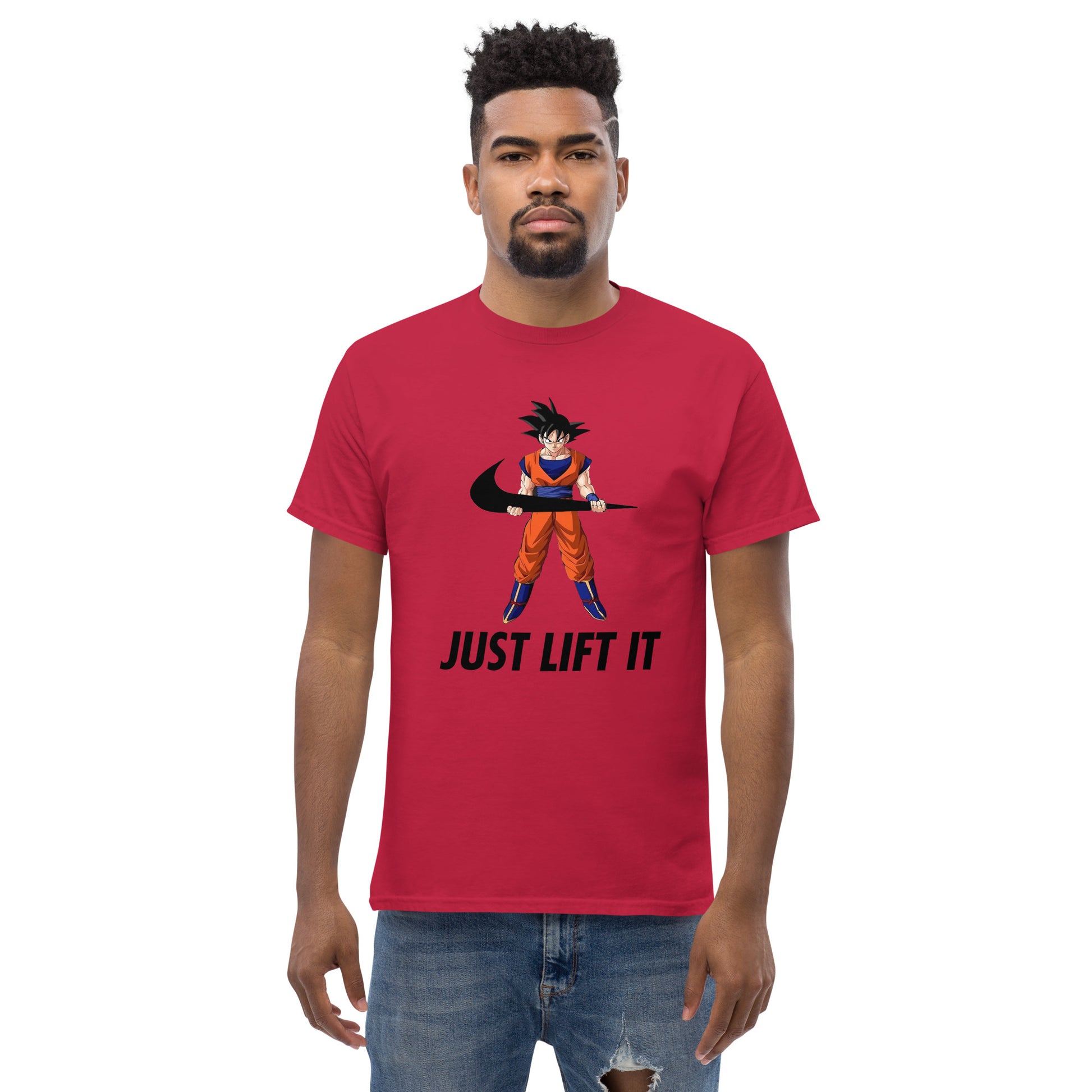 Just Lift It Dragon Super Anime Ball Goku Workout Motivation T-Shirt