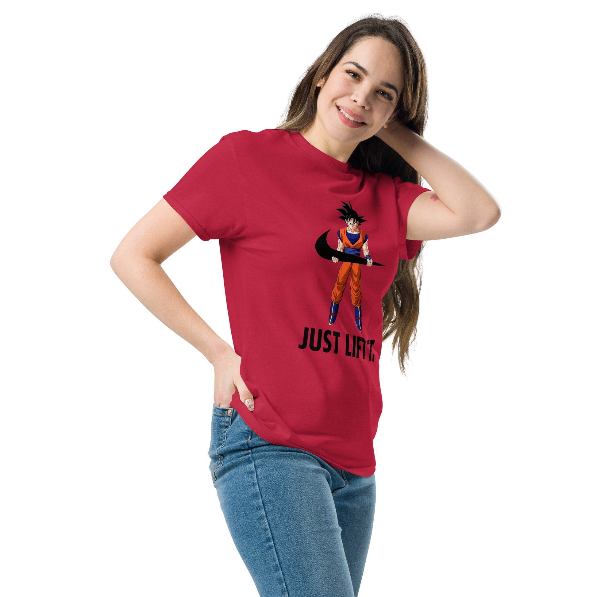 Just Lift It Dragon Super Anime Ball Goku Workout Motivation T-Shirt