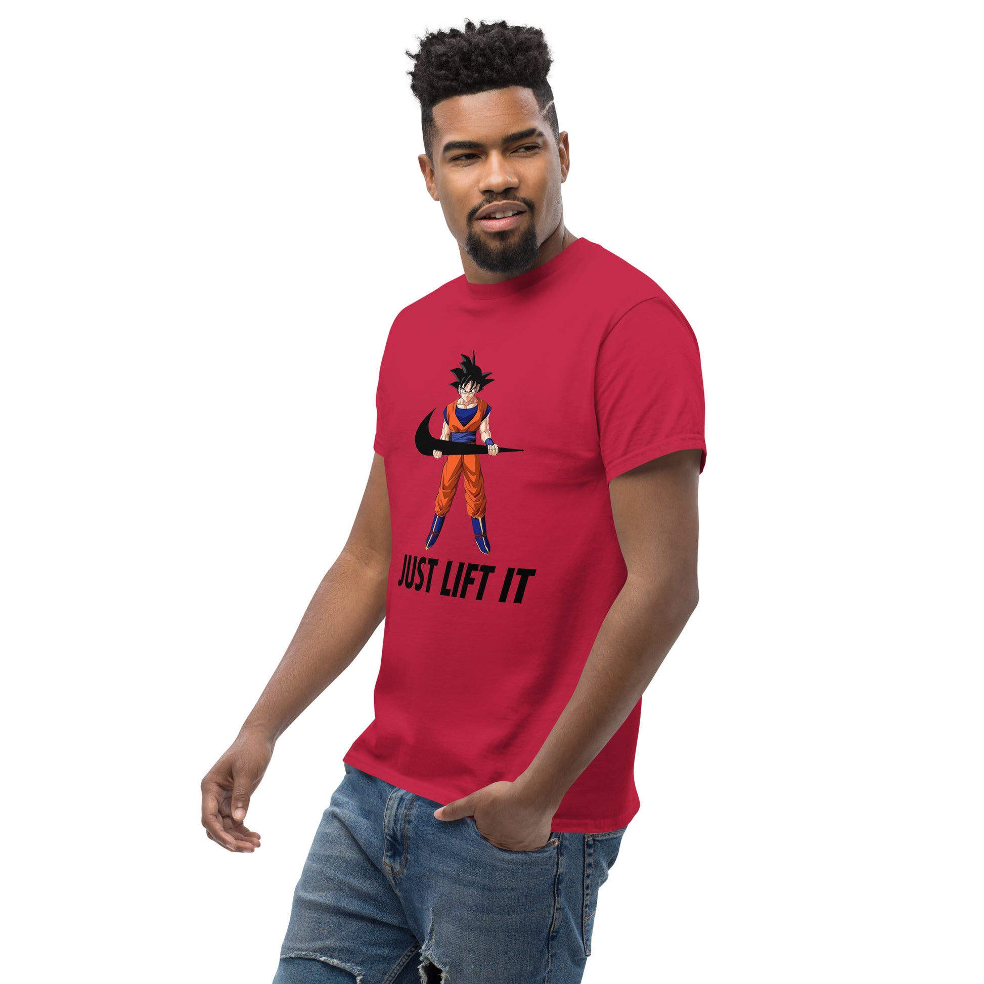 Just Lift It Dragon Super Anime Ball Goku Workout Motivation T-Shirt