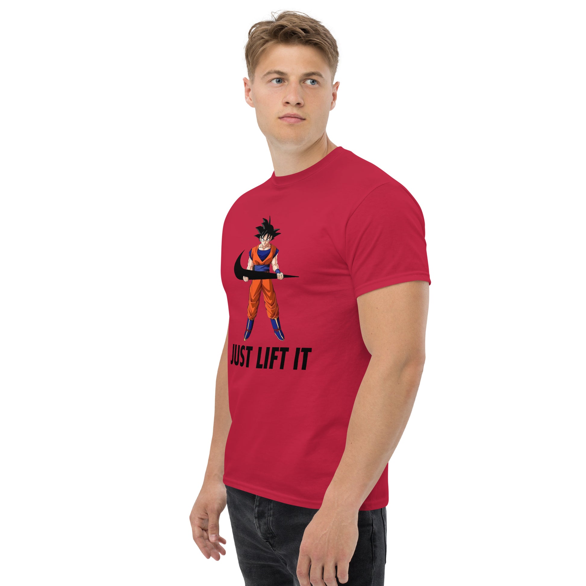 Just Lift It Dragon Super Anime Ball Goku Workout Motivation T-Shirt