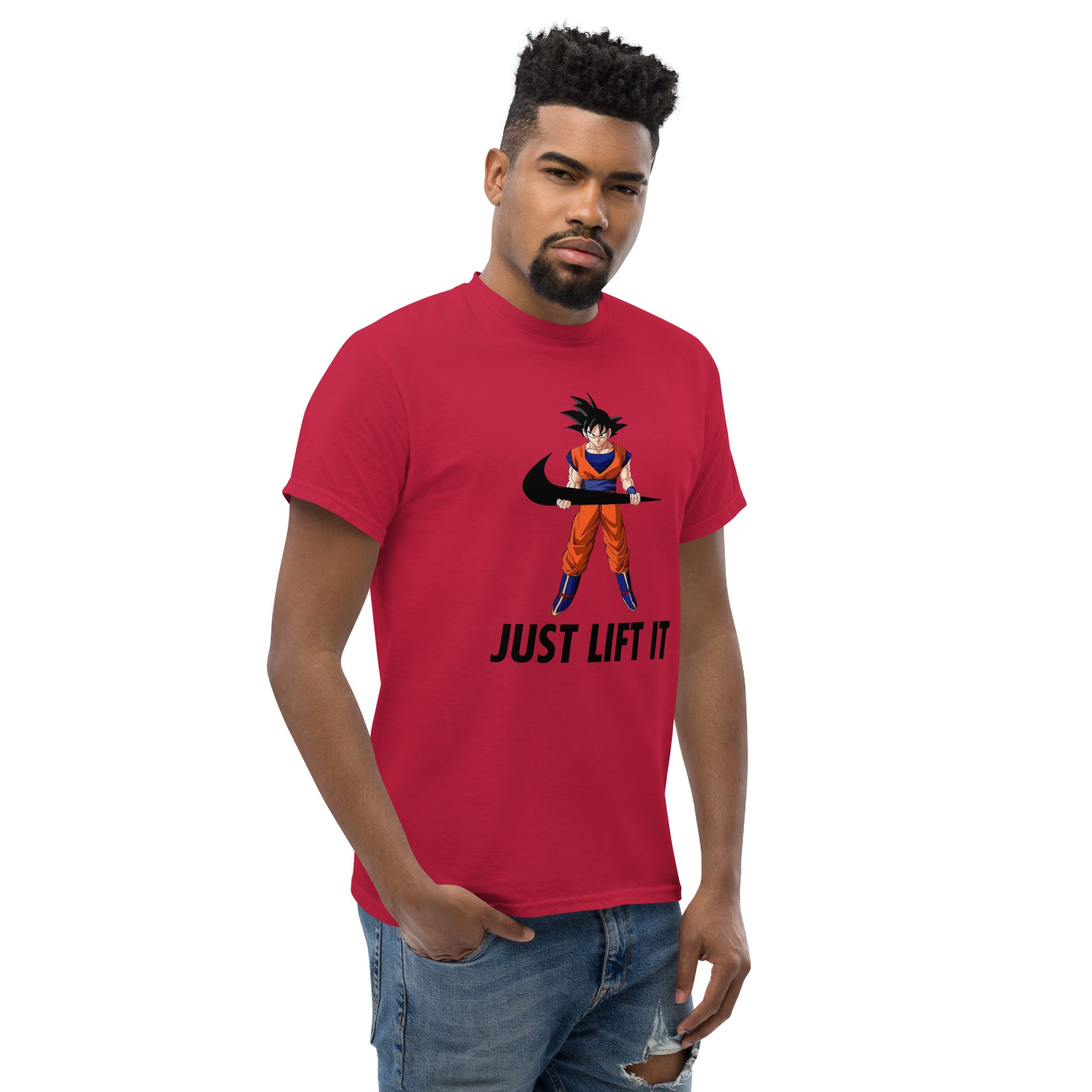 Just Lift It Dragon Super Anime Ball Goku Workout Motivation T-Shirt