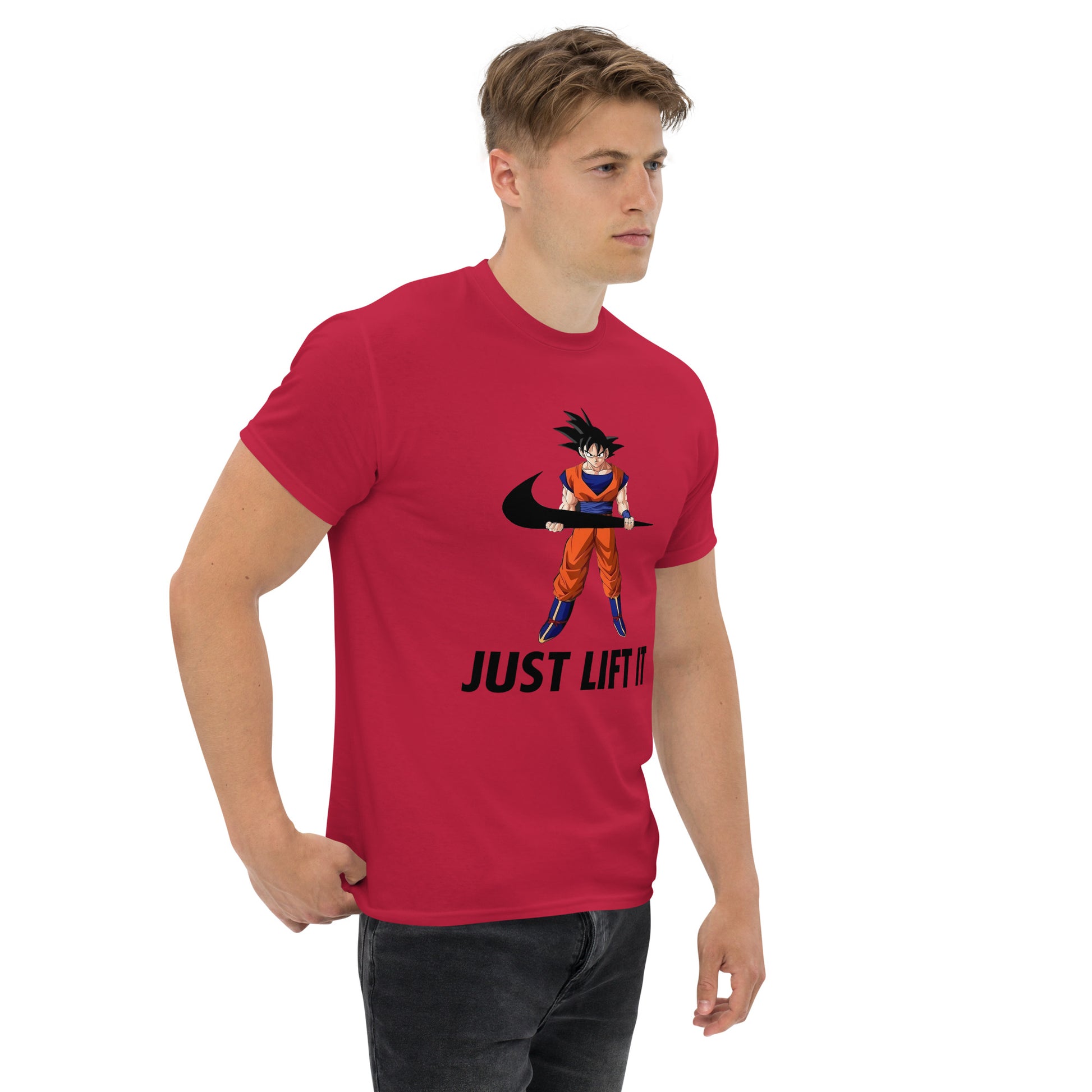 Just Lift It Dragon Super Anime Ball Goku Workout Motivation T-Shirt