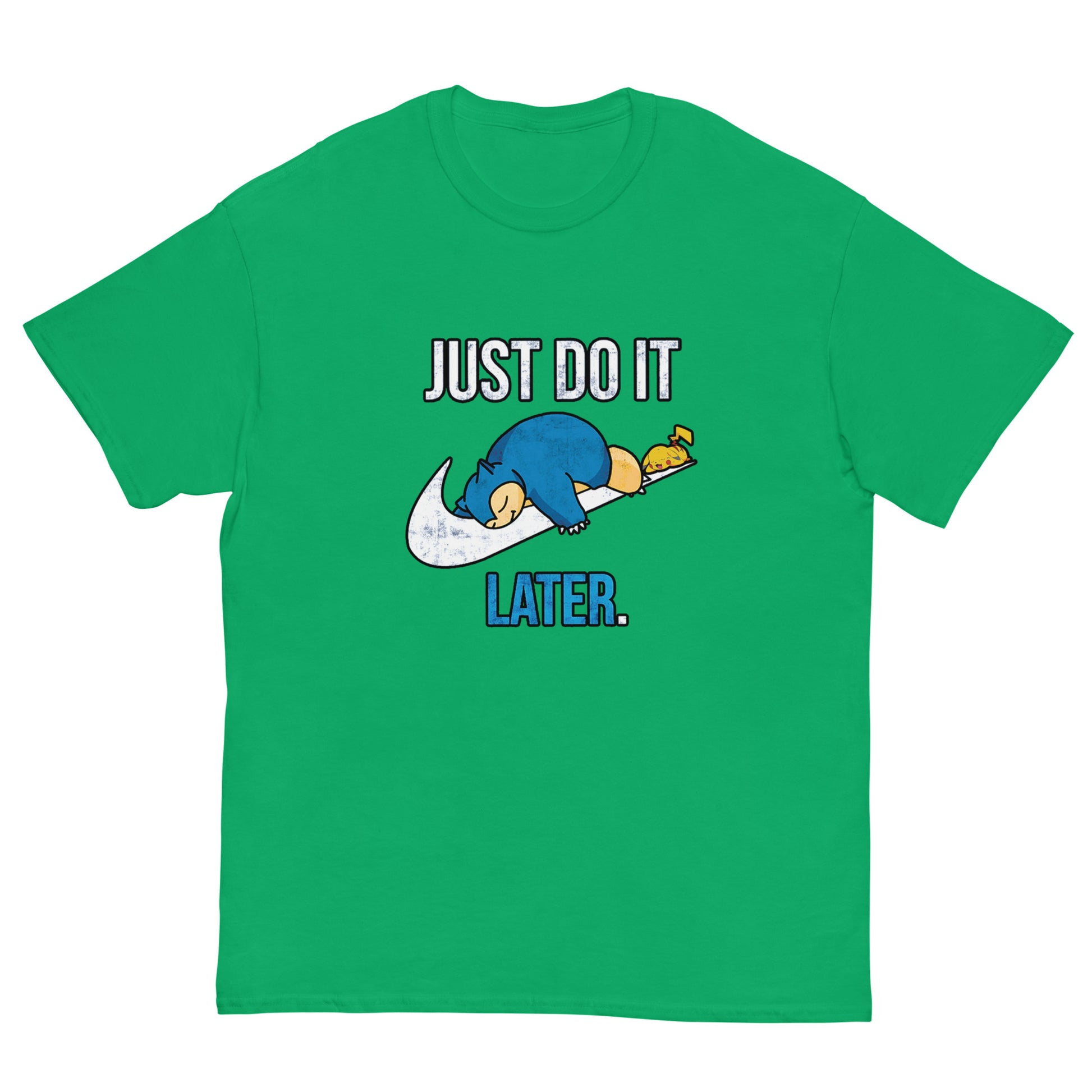 Just Do It Later T-Shirt Pika And Snorlax Sleeping Tee Funny Just Do IT Later Joke Unisex