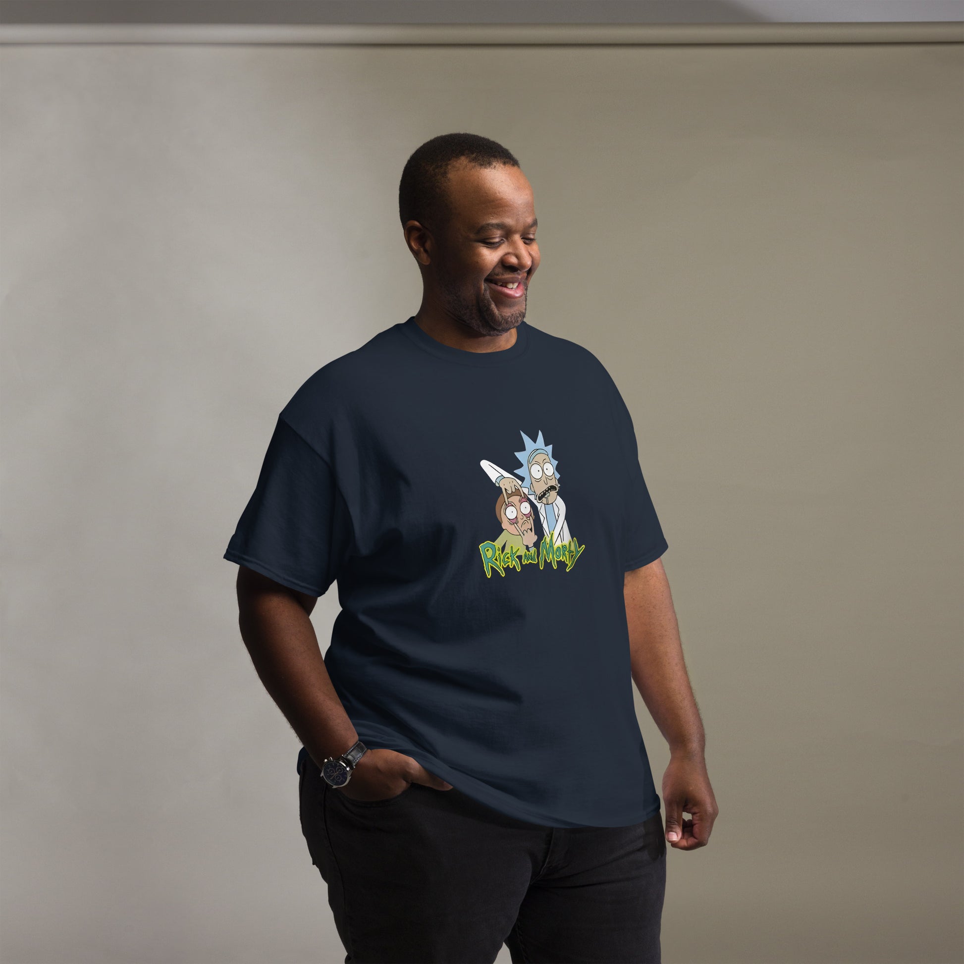 Ricky Funny Caption Rick & Morty Design Unisex T-Shirt Rick It Funny