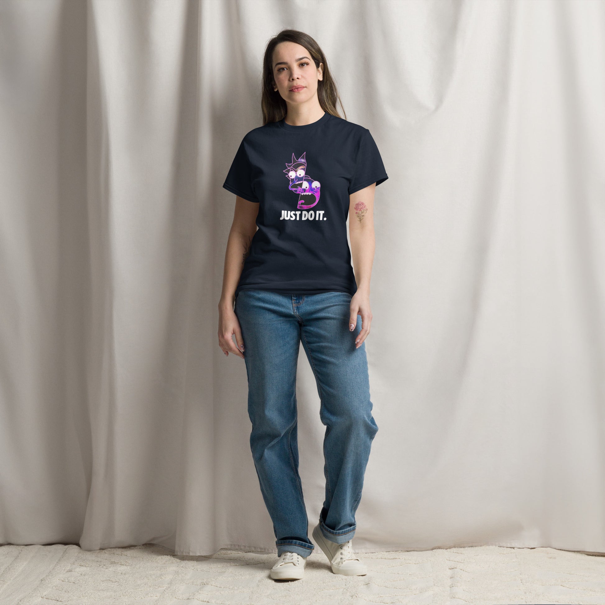 Rick & Morty Just Do It Funny Top Cartoon Fan Unisex T-Shirt