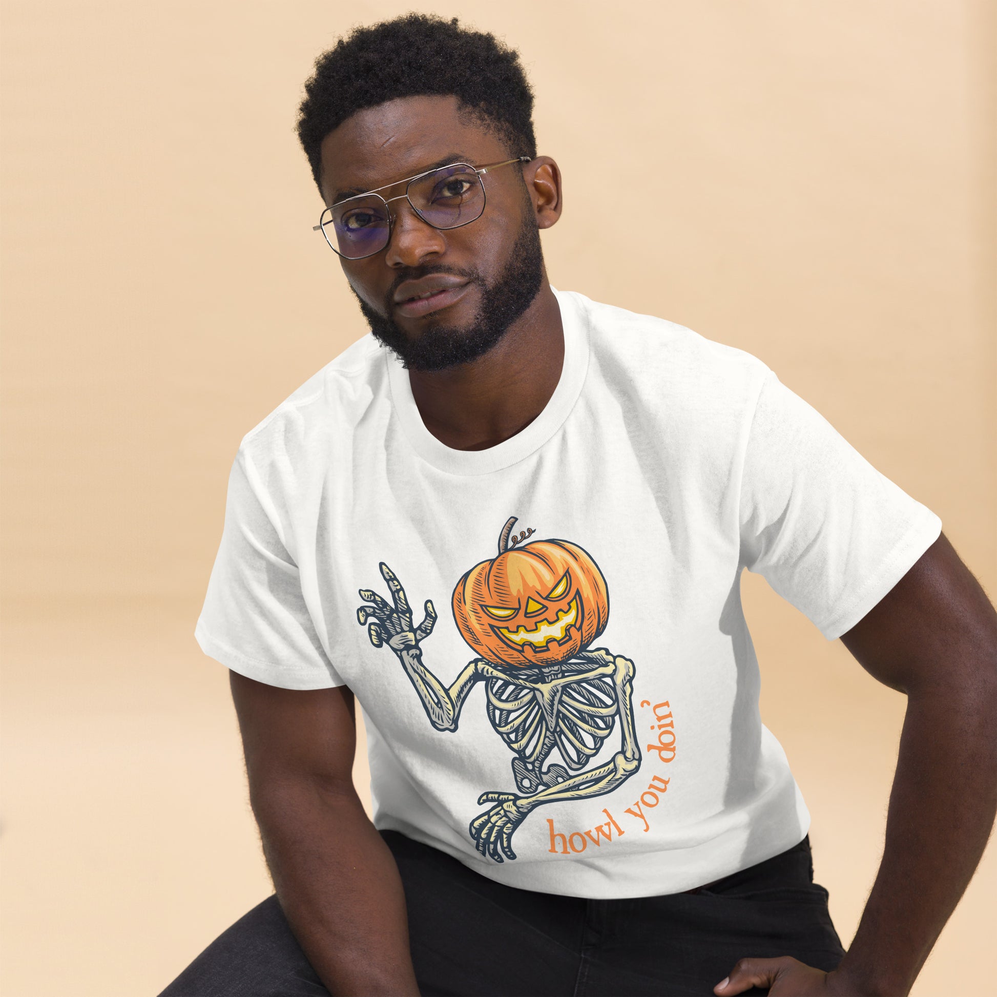 Howl You Doin' Shirt - Funny Halloween Skeleton Tee