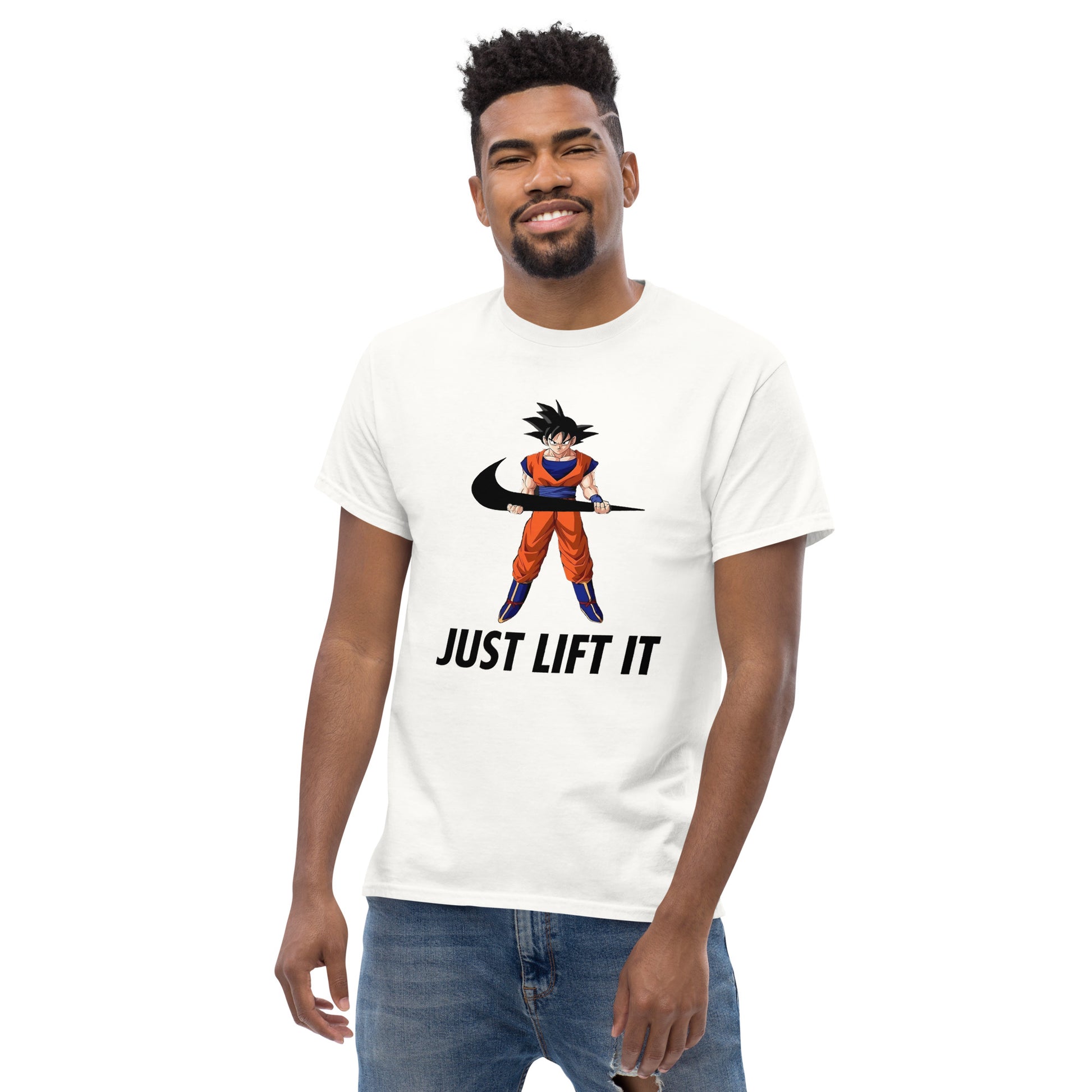 Just Lift It Dragon Super Anime Ball Goku Workout Motivation T-Shirt