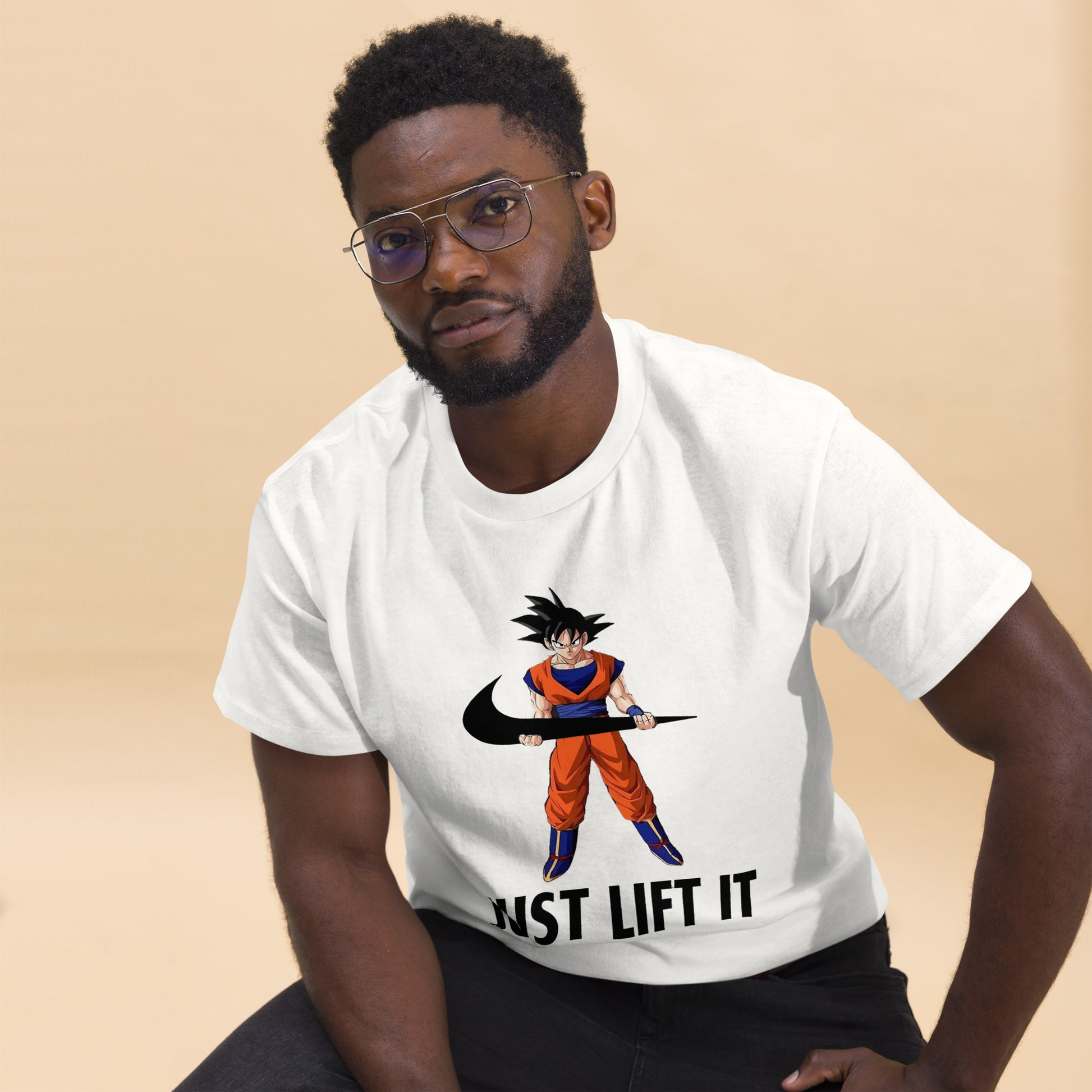 Just Lift It Dragon Super Anime Ball Goku Workout Motivation T-Shirt