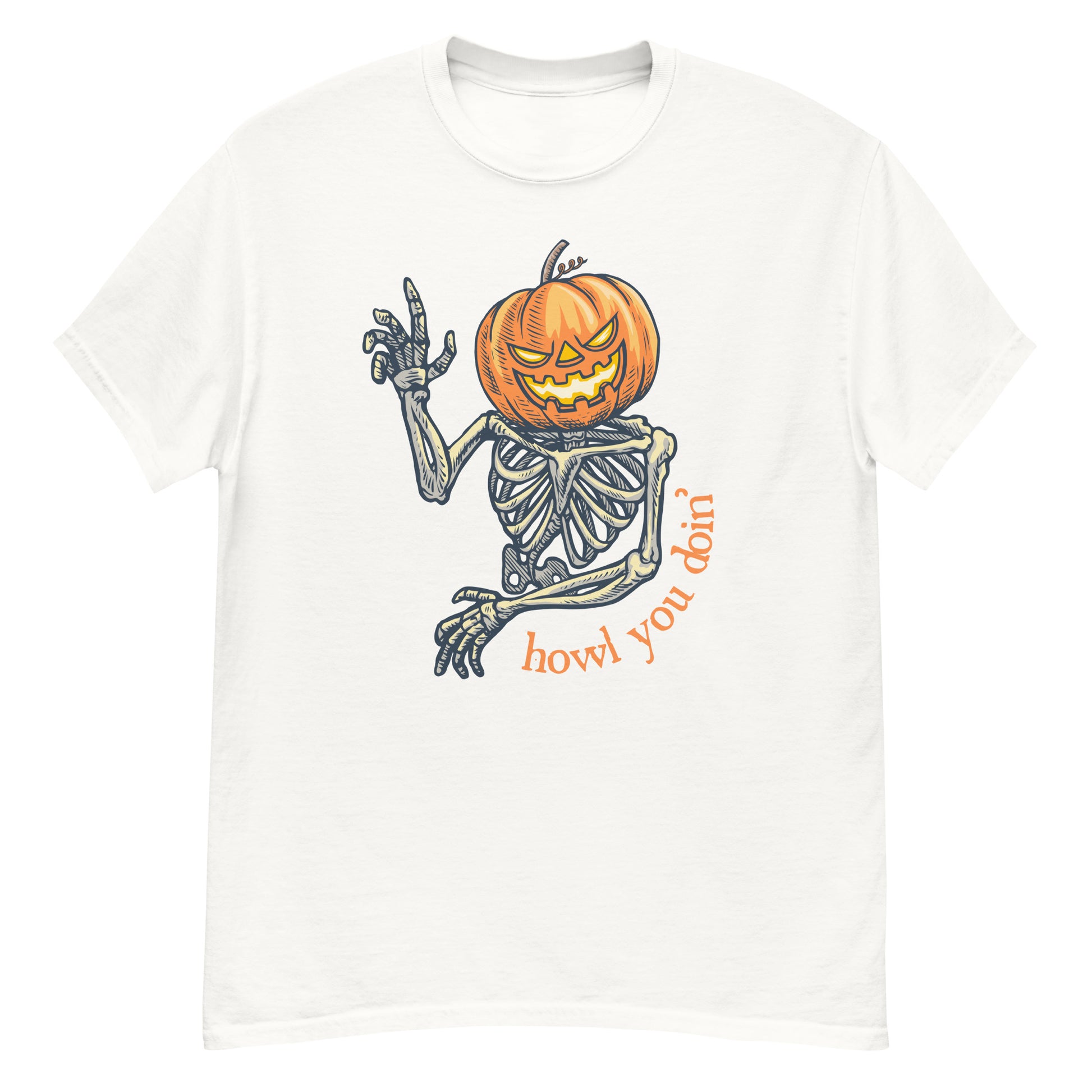 Howl You Doin' Shirt - Funny Halloween Skeleton Tee