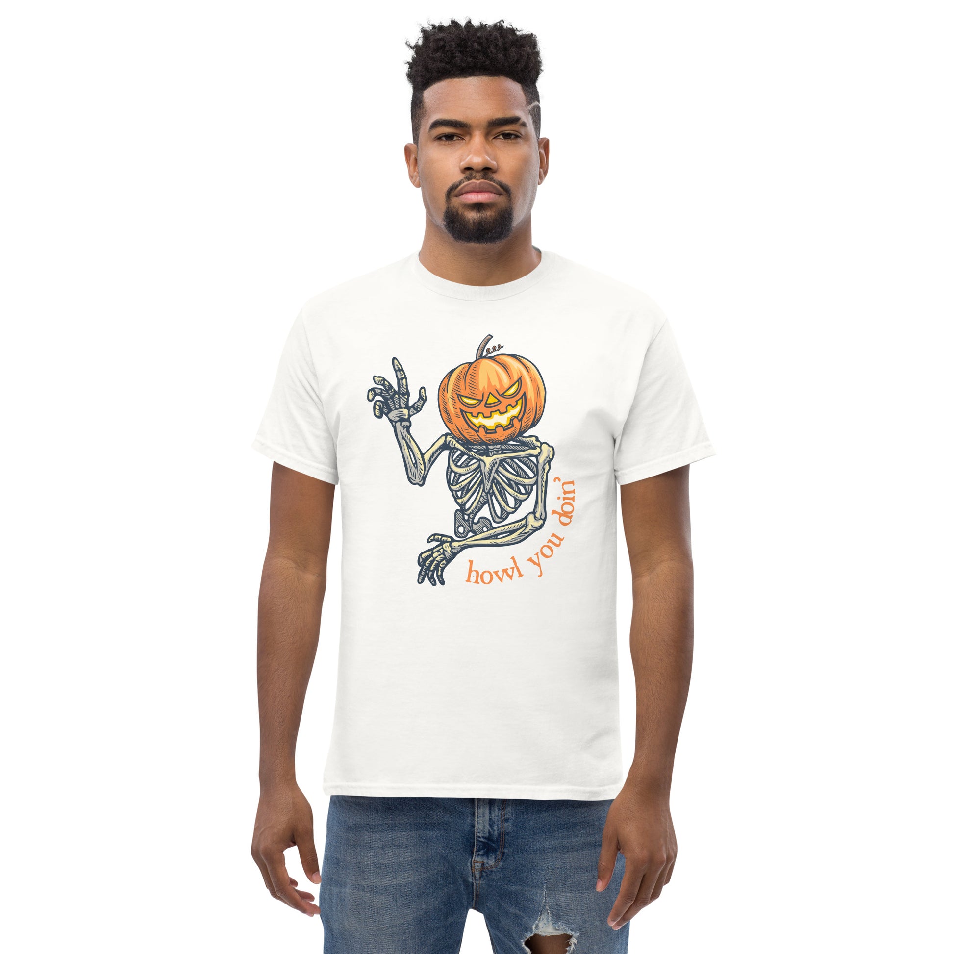 Howl You Doin' Shirt - Funny Halloween Skeleton Tee