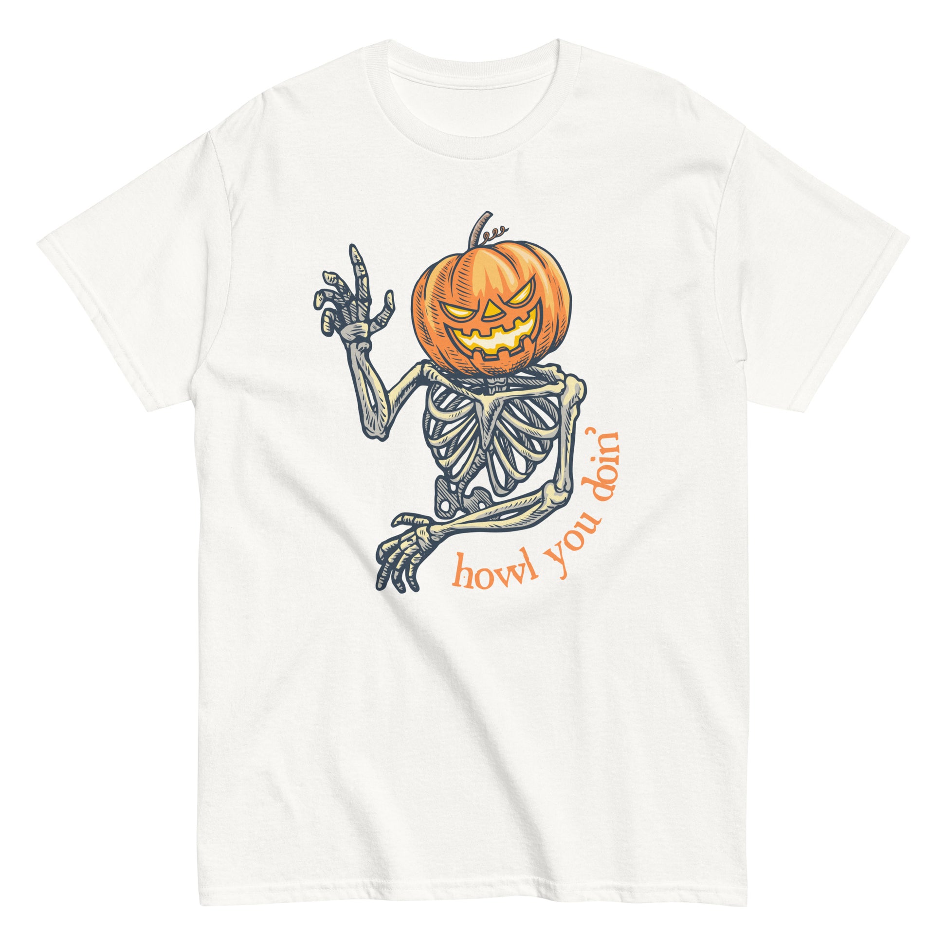 Howl You Doin' Shirt - Funny Halloween Skeleton Tee