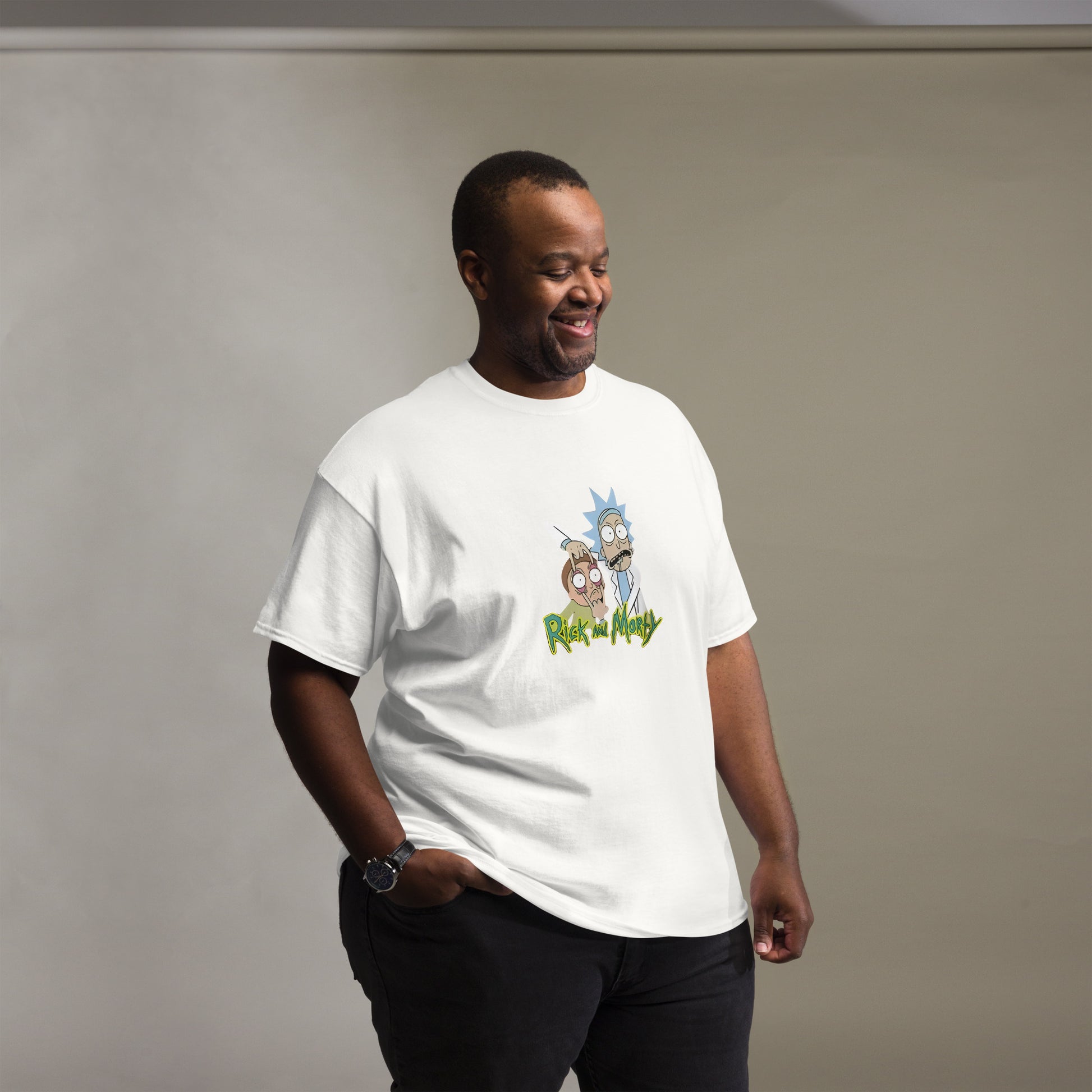 Ricky Funny Caption Rick & Morty Design Unisex T-Shirt Rick It Funny