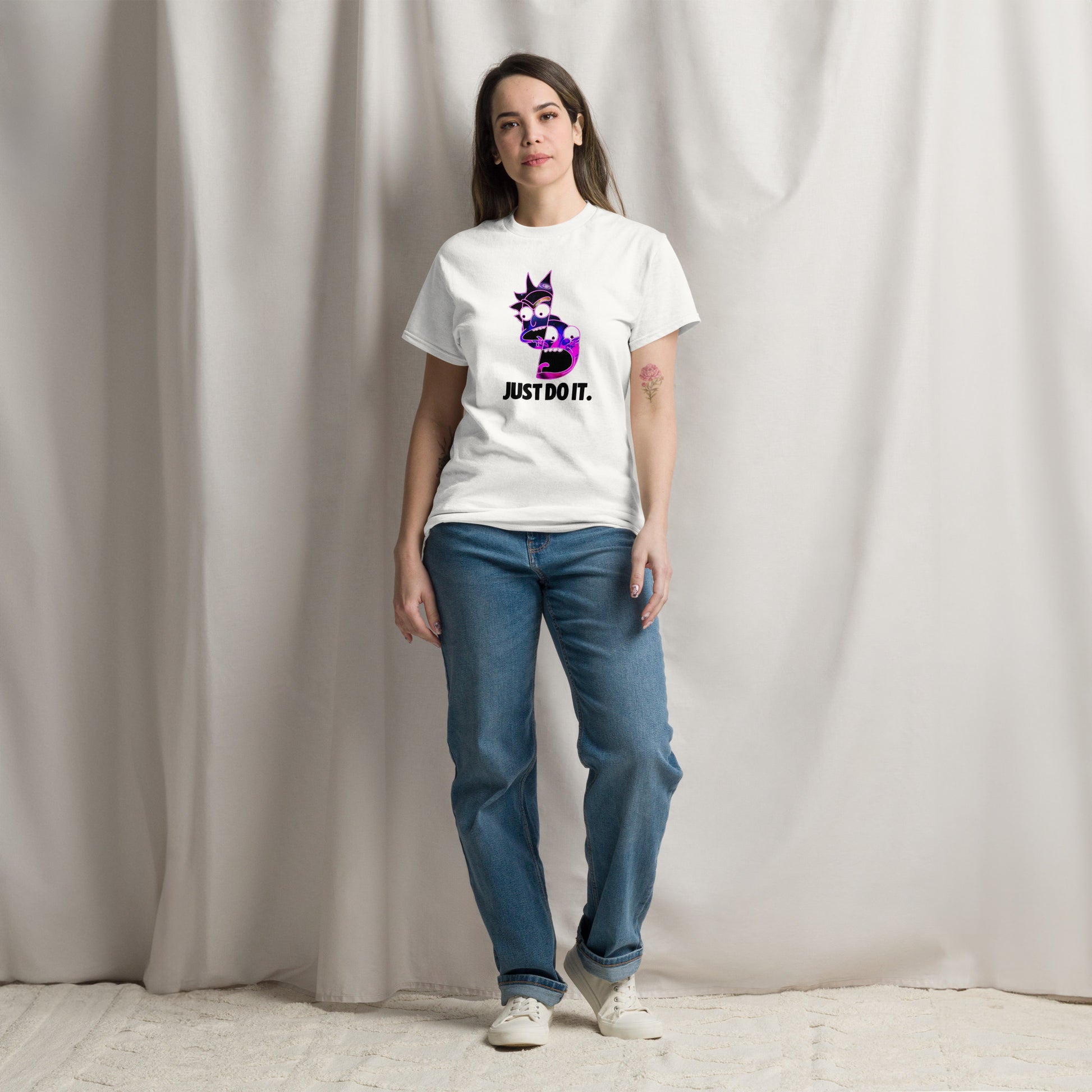 Rick & Morty Just Do It Funny Top Cartoon Fan Unisex T-Shirt