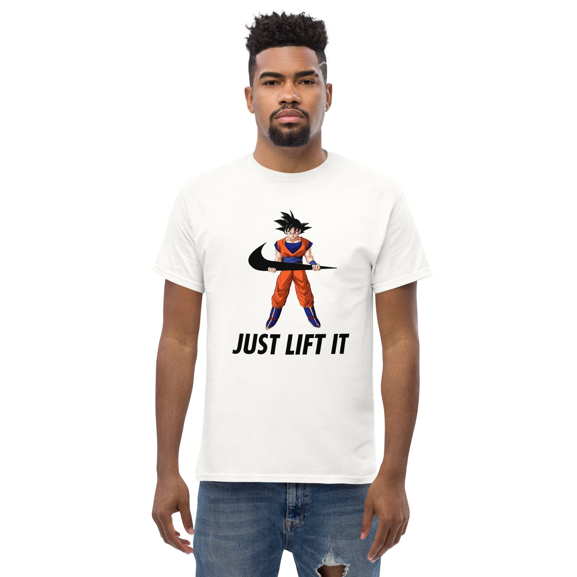 Just Lift It Dragon Super Anime Ball Goku Workout Motivation T-Shirt