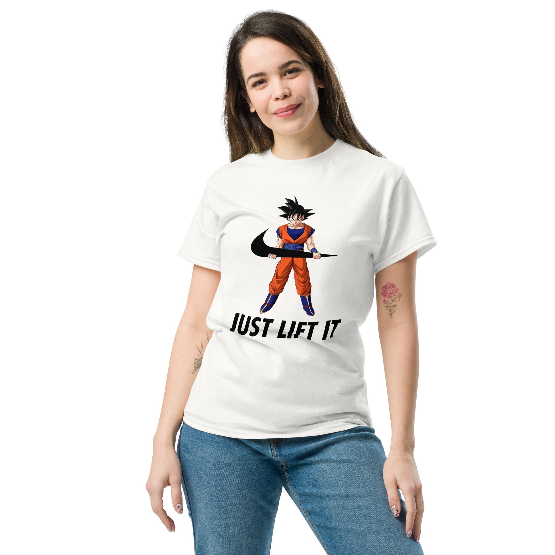 Just Lift It Dragon Super Anime Ball Goku Workout Motivation T-Shirt