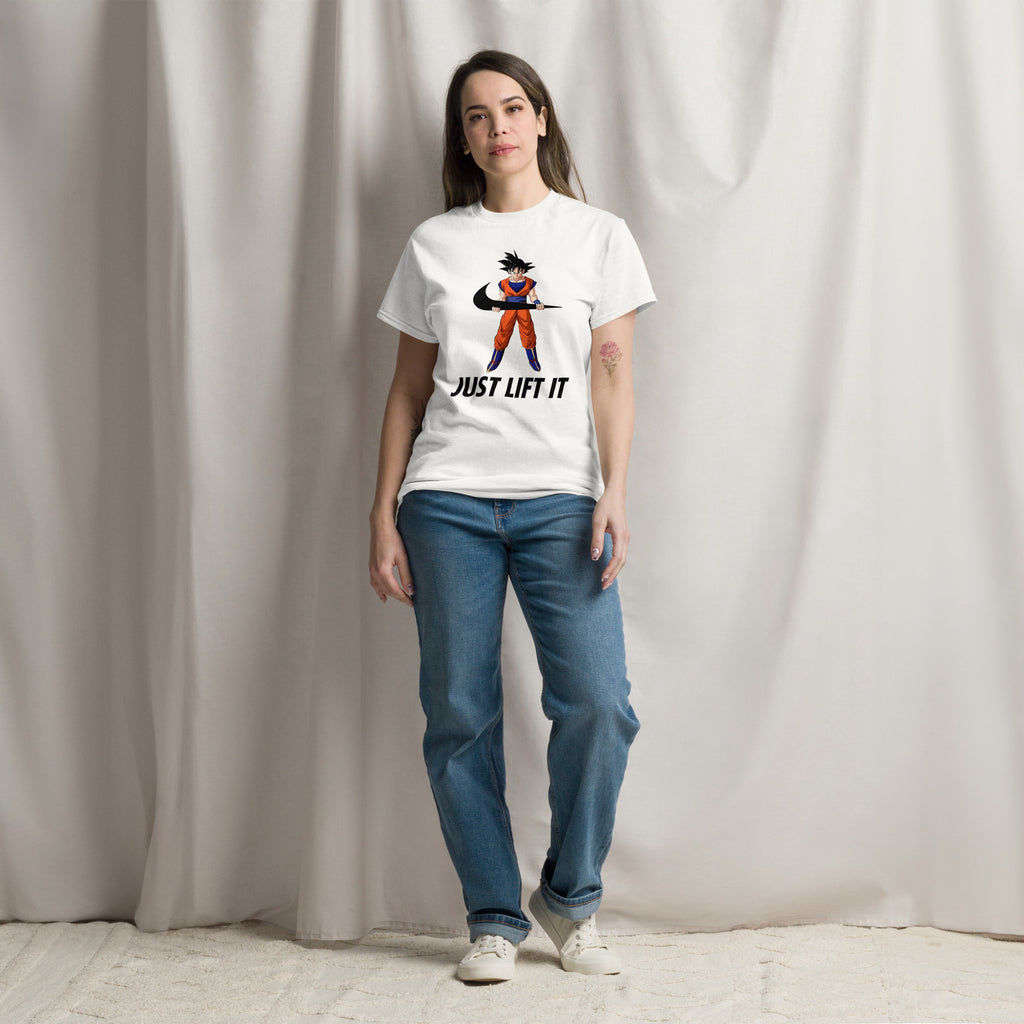 Just Lift It Dragon Super Anime Ball Goku Workout Motivation T-Shirt