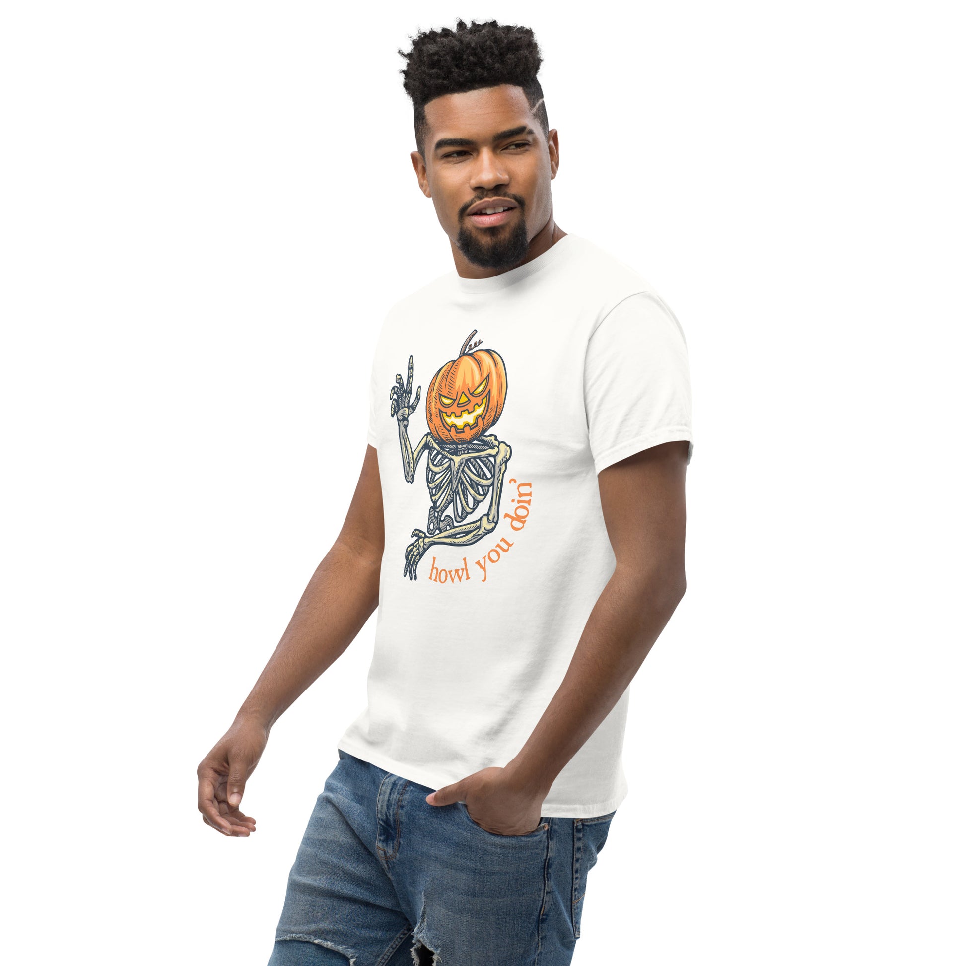 Howl You Doin' Shirt - Funny Halloween Skeleton Tee