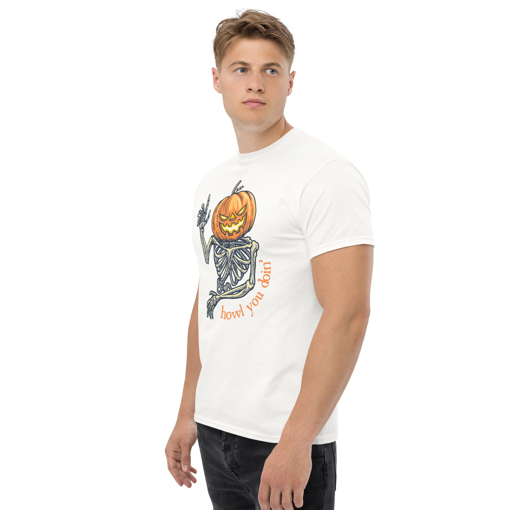 Howl You Doin' Shirt - Funny Halloween Skeleton Tee