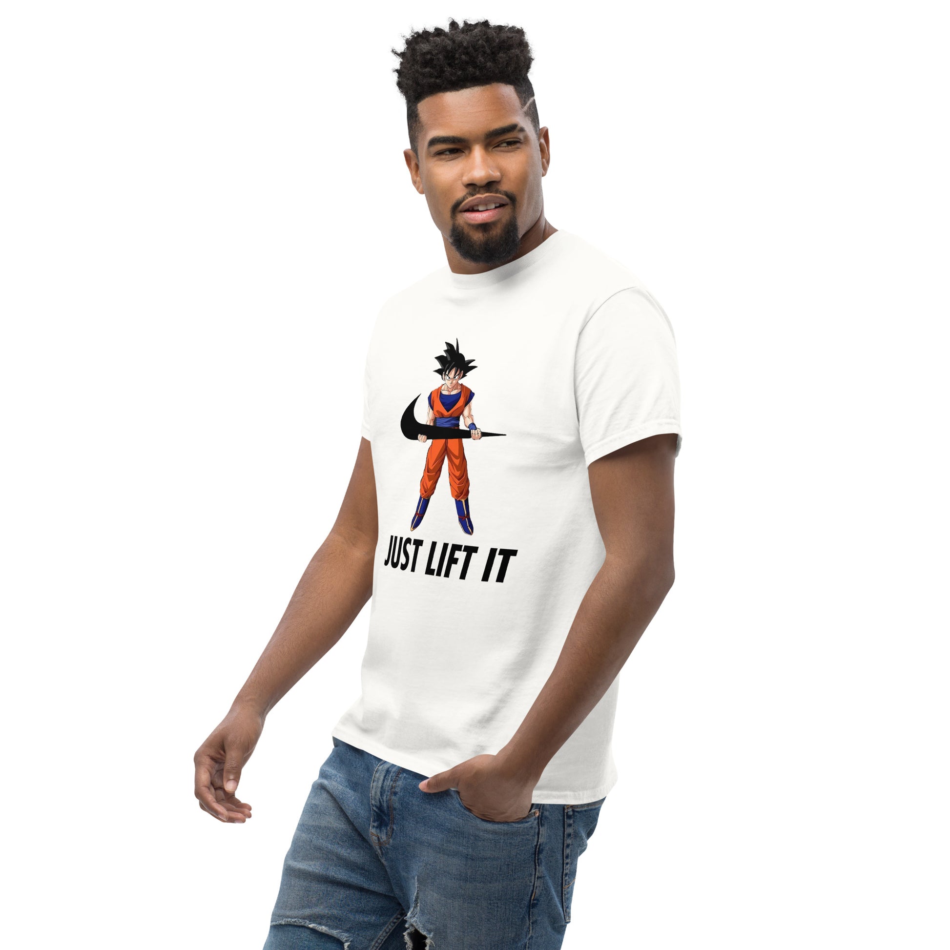 Just Lift It Dragon Super Anime Ball Goku Workout Motivation T-Shirt