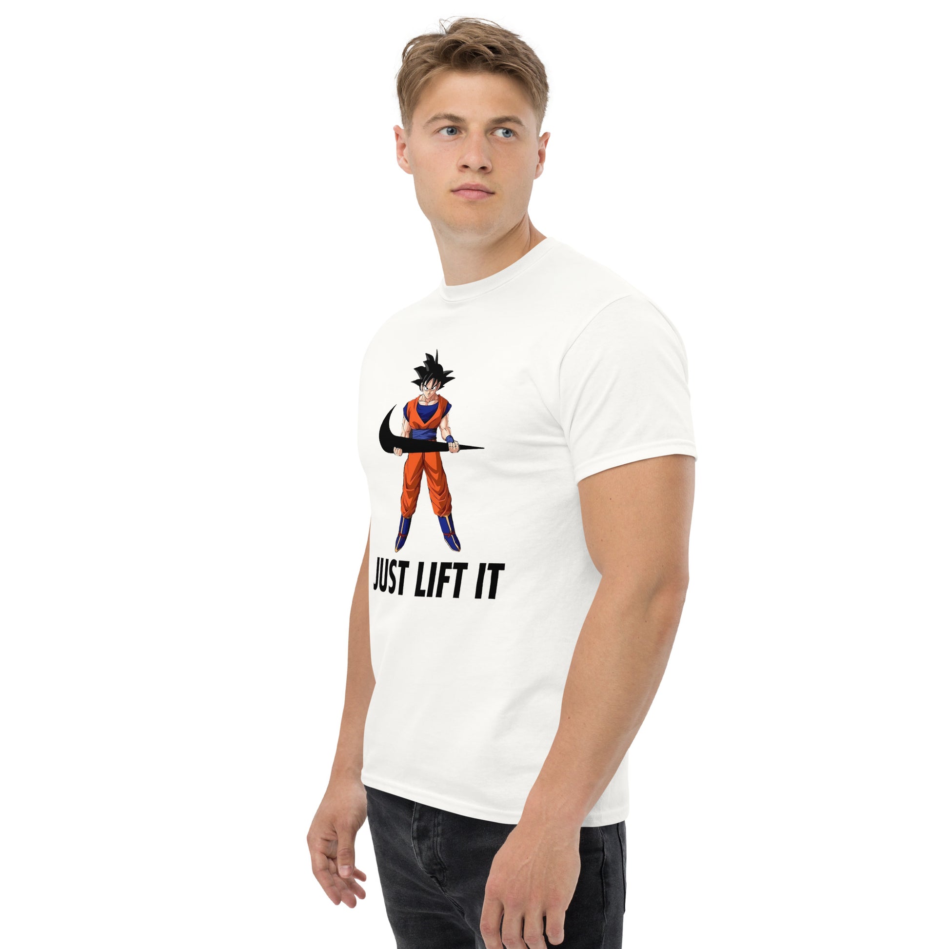Just Lift It Dragon Super Anime Ball Goku Workout Motivation T-Shirt