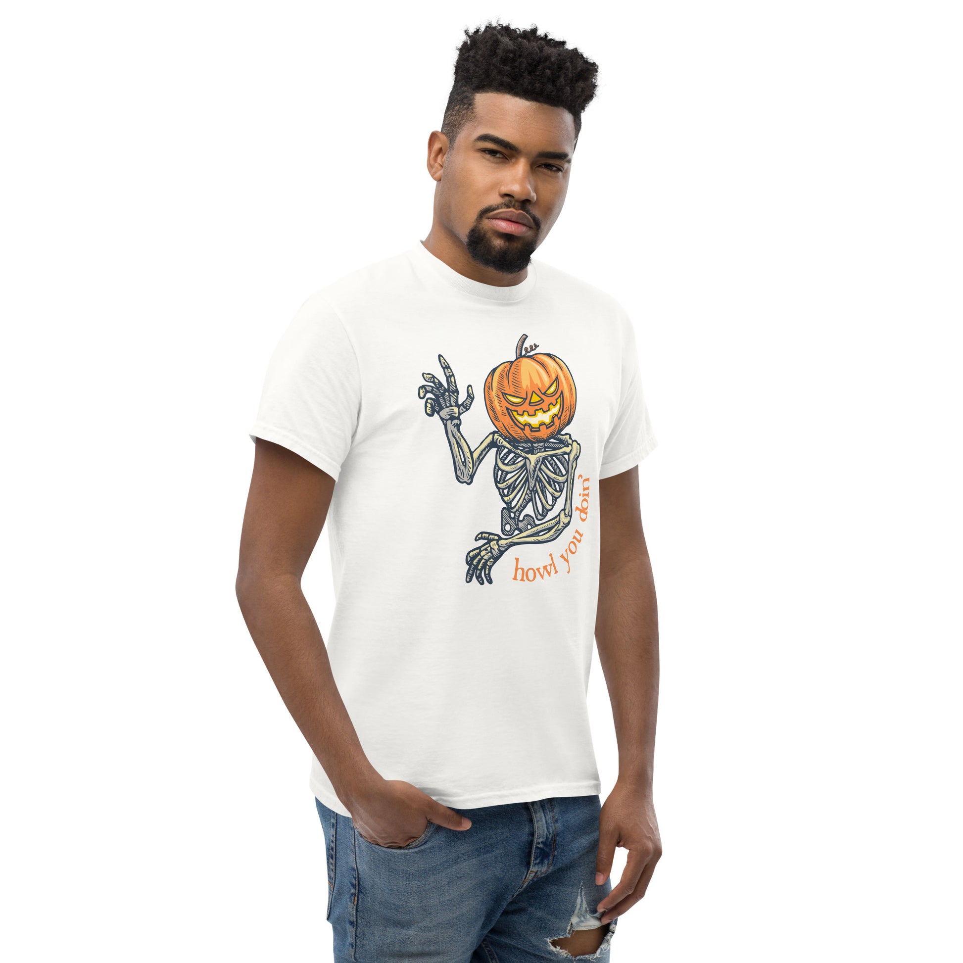 Howl You Doin' Shirt - Funny Halloween Skeleton Tee