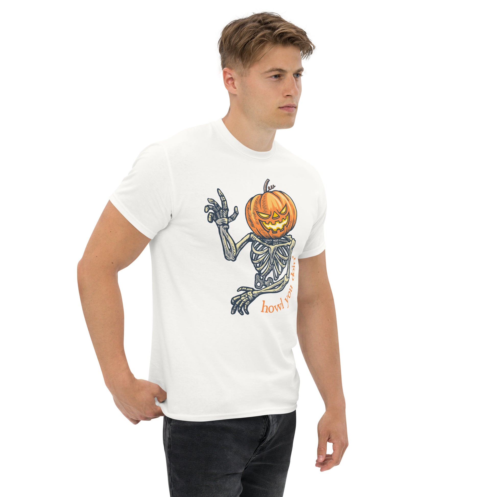 Howl You Doin' Shirt - Funny Halloween Skeleton Tee