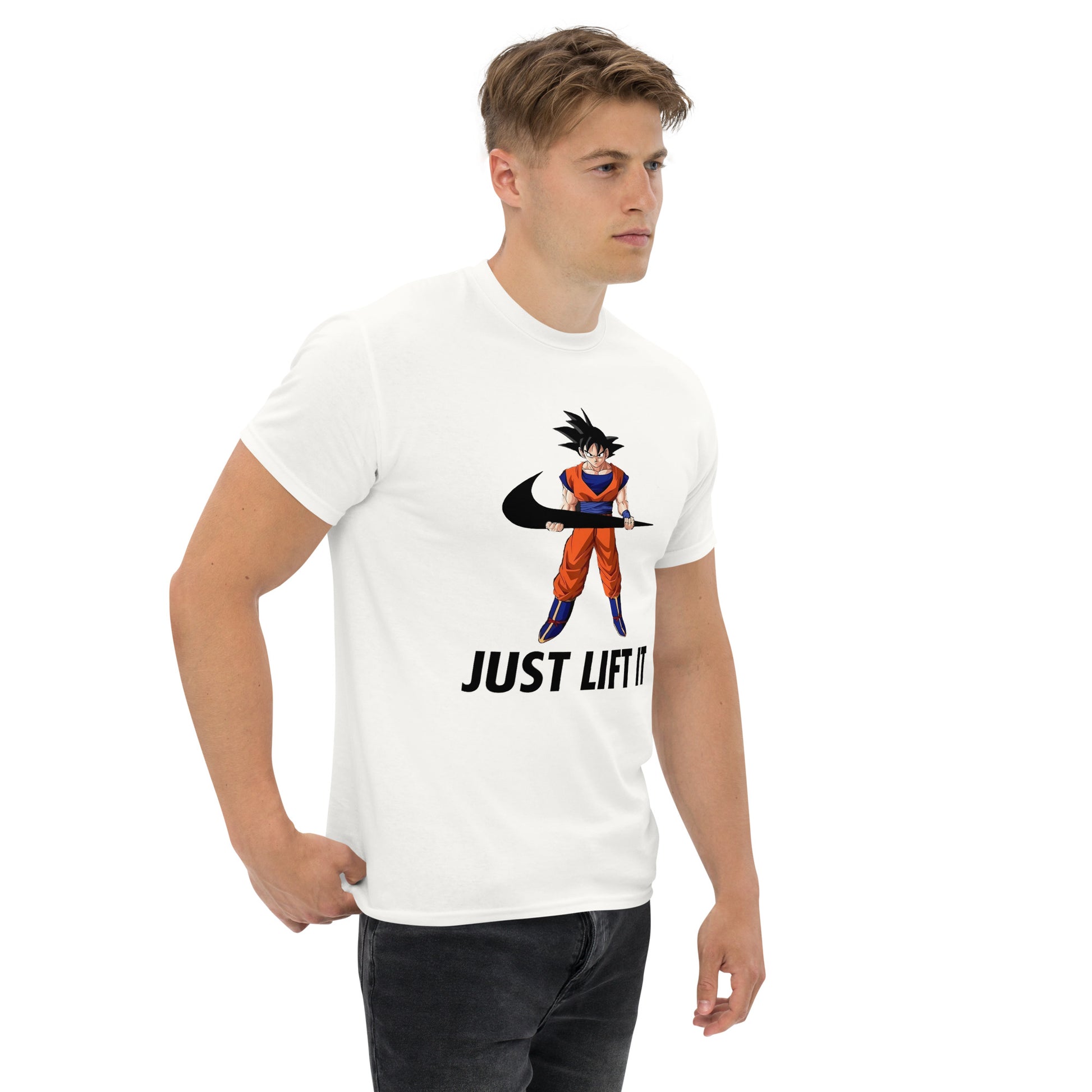 Just Lift It Dragon Super Anime Ball Goku Workout Motivation T-Shirt